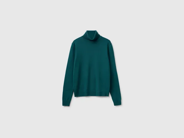United Colors of Benetton Merino Turtleneck maglione lana M merino