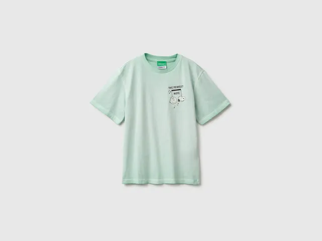 Benetton T-shirt oversize Peanuts cotone maniche corte