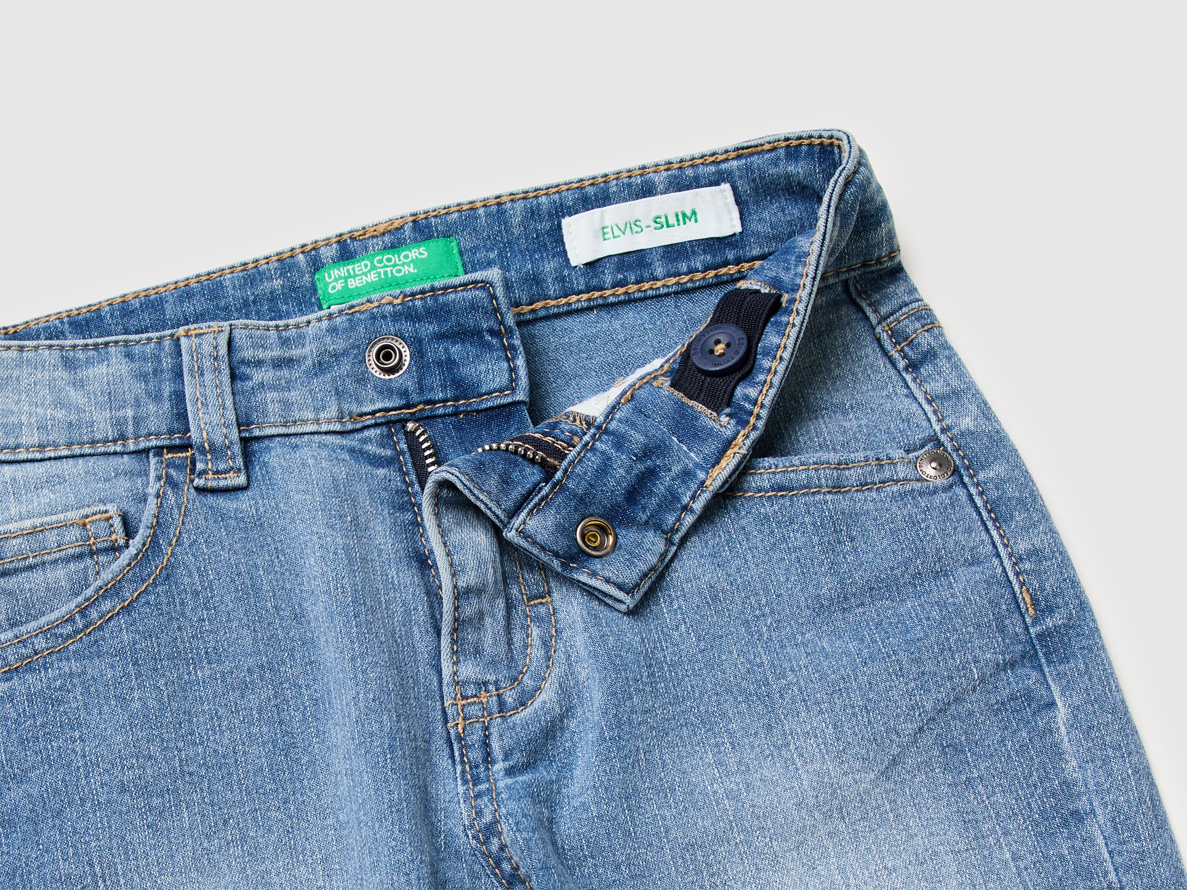 United Colors of Benetton jeans slim bambino effetto usato