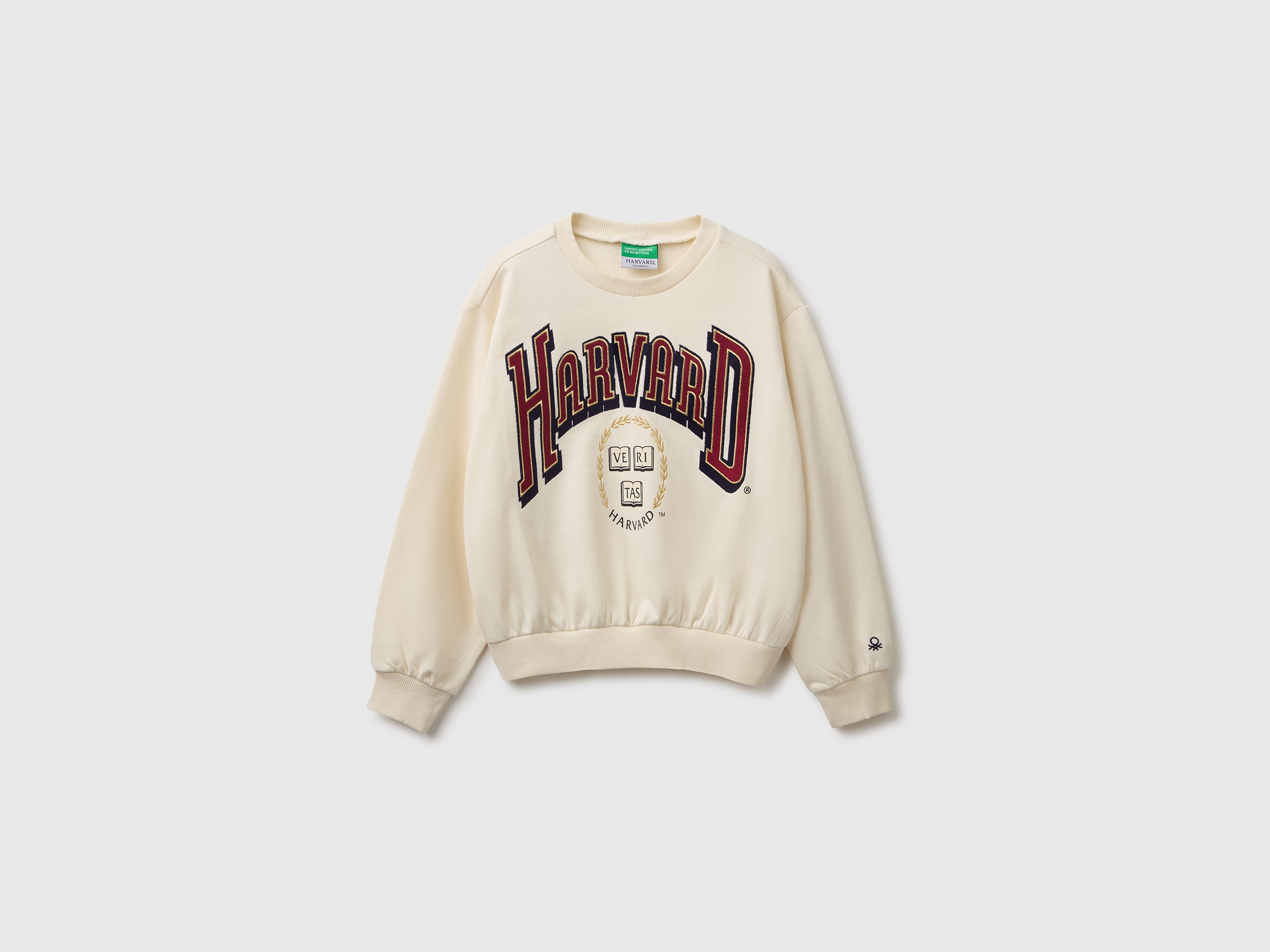 United Colors of Benetton Harvard Felpa Cotone Collo Rotondo Taglia M