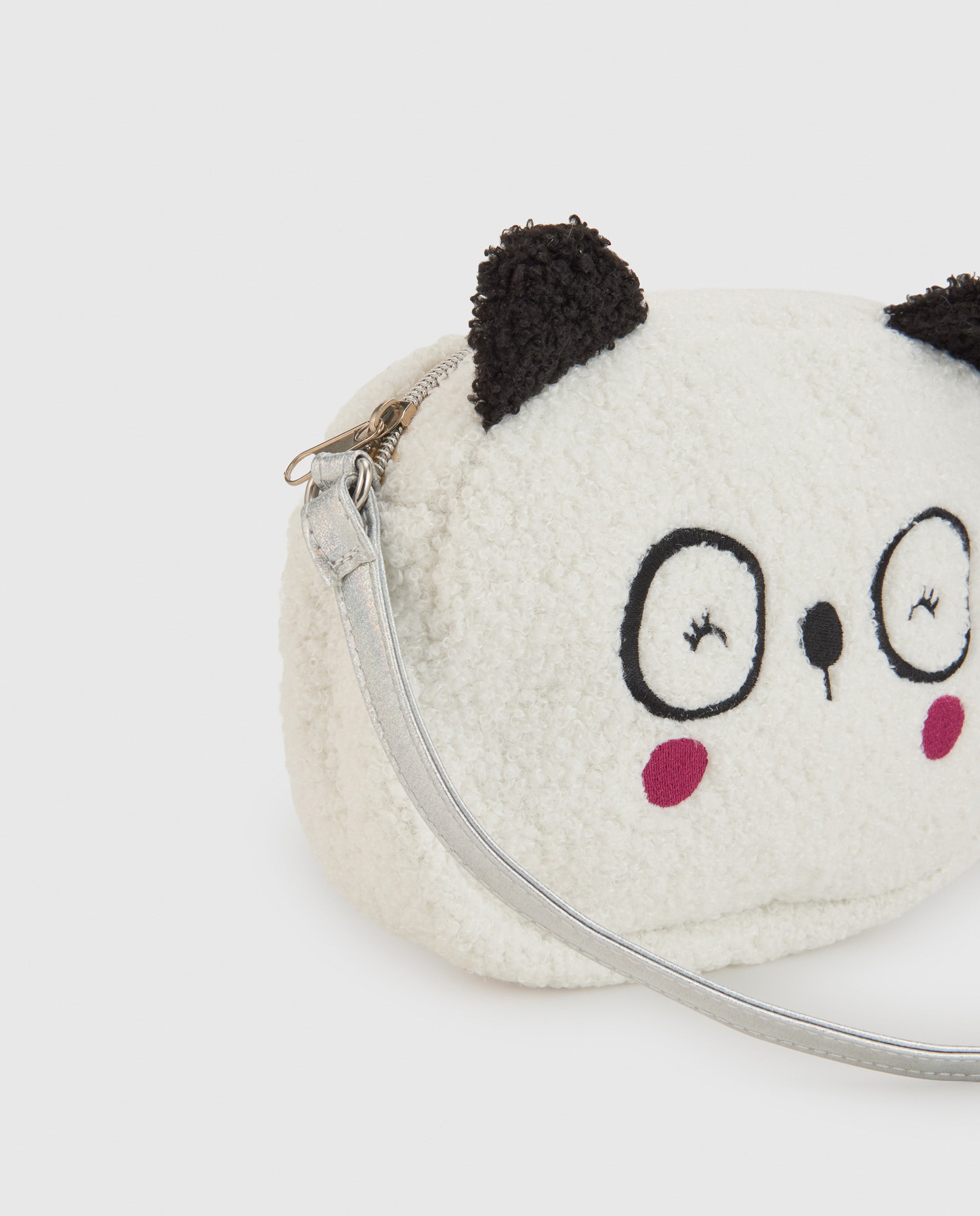 TucTuc Accessori Borsa bambina peluche panda bianca