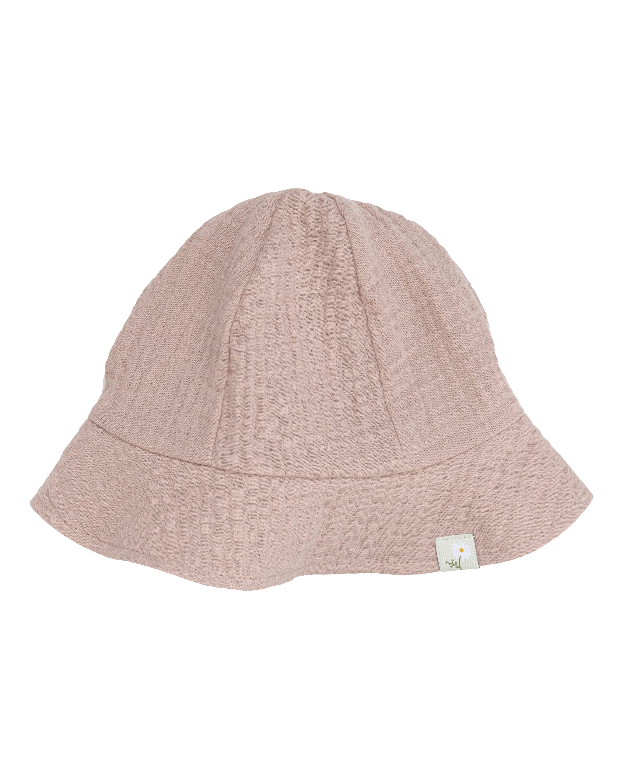 Woolly Organic Kids Hats Sun Hat cappello sole Rose Clay mussola cotone
