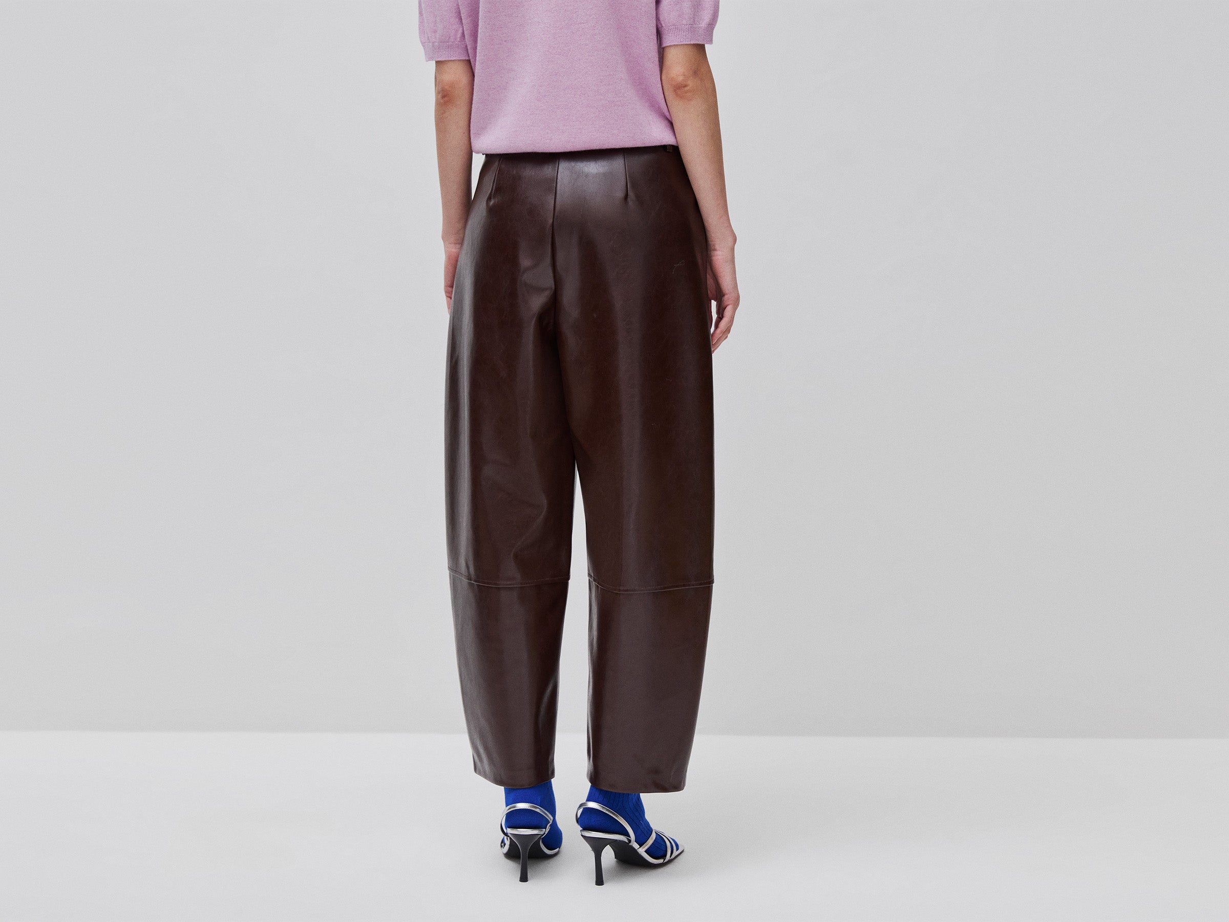 United Colors of Benetton Trousers barrel rivestito 42