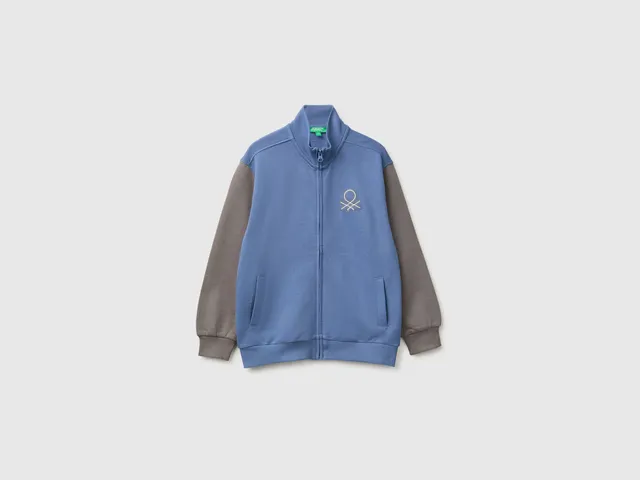 United Colors of Benetton Felpa Zip 100% Cotone Taglia L