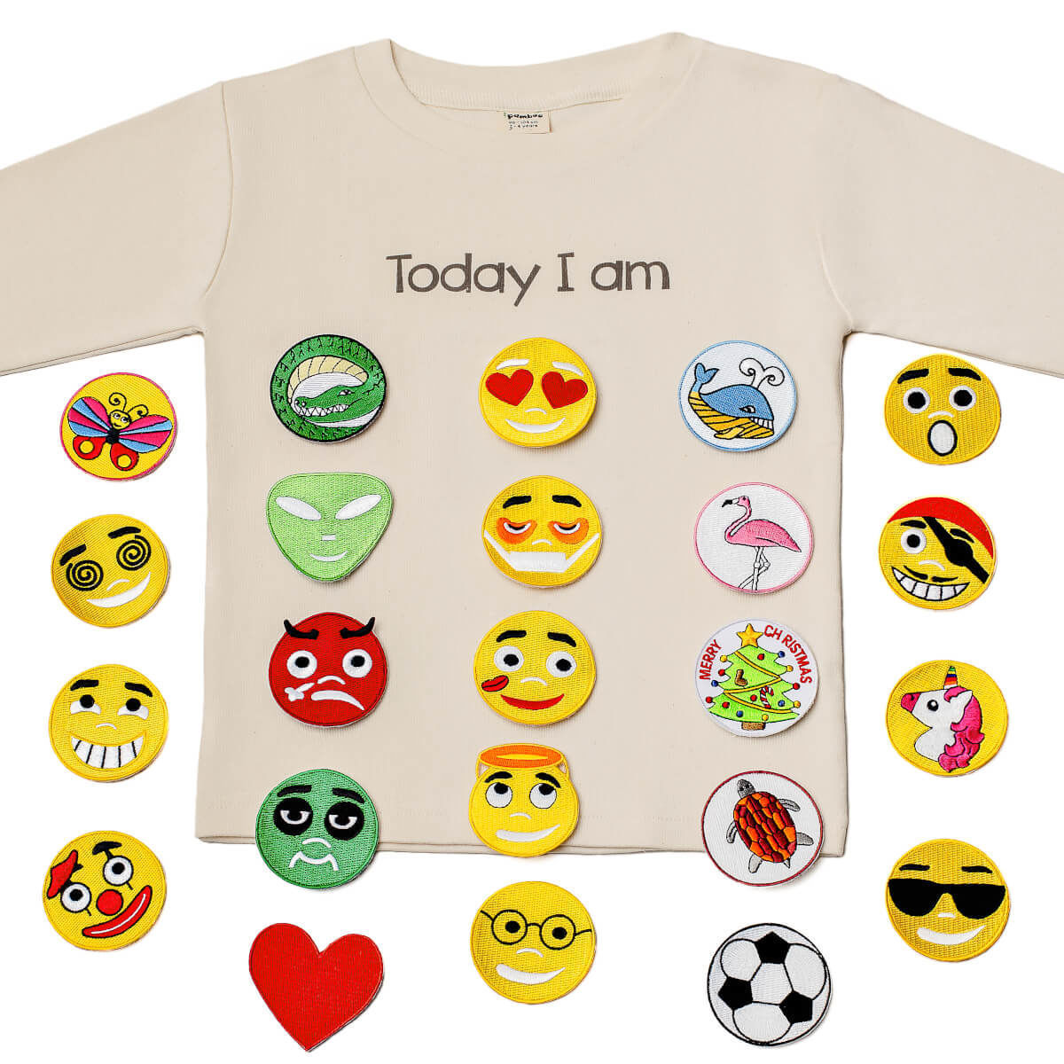 Pamboo Funny T-shirts Today I am maglietta emoji 122-128