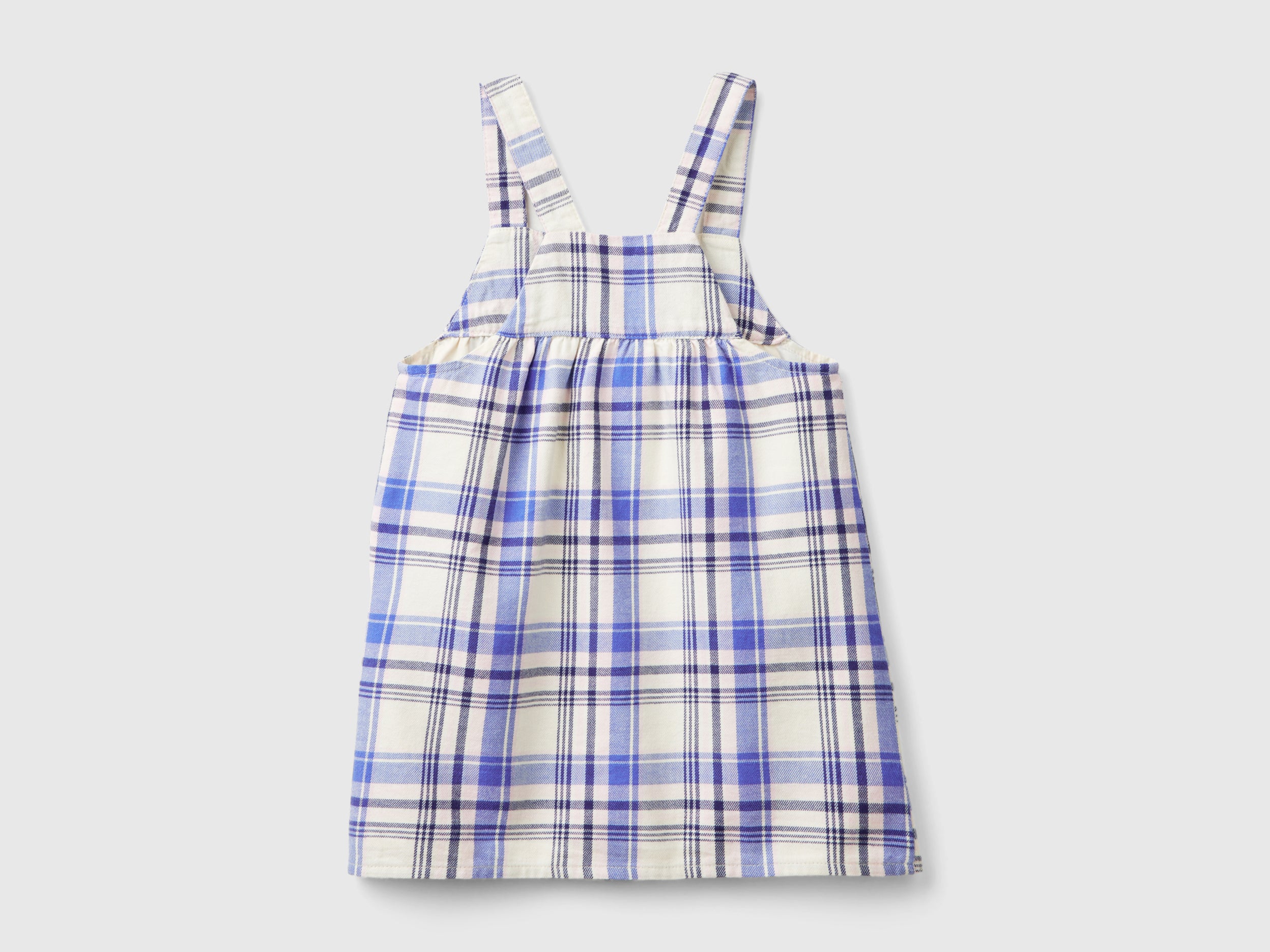 United Colors of Benetton abitino salopette tartan cotone