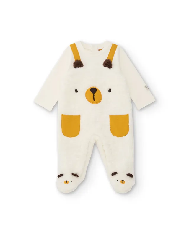 TucTuc Tutine tutina felpa neonato crudo motivo orsetto