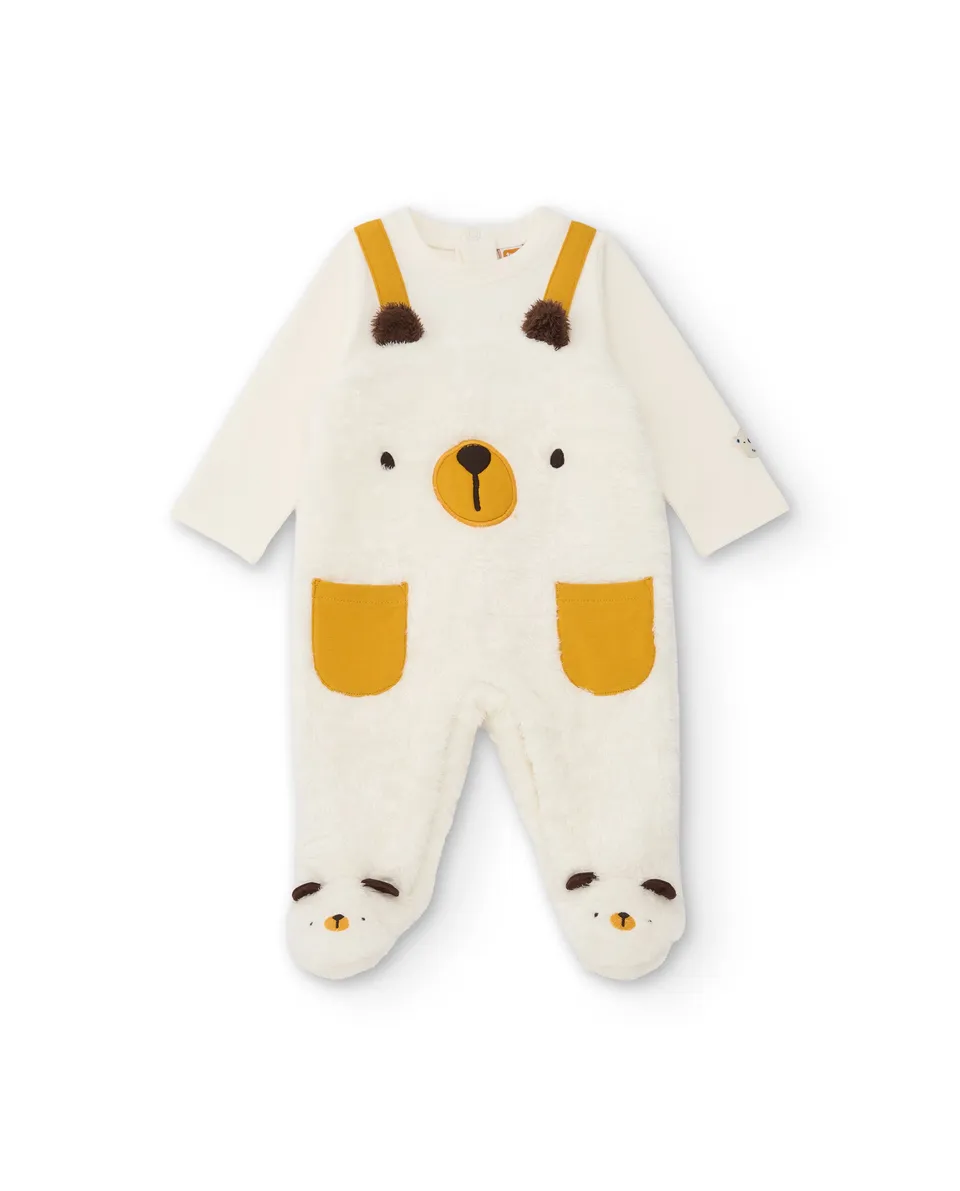 TucTuc Tutine tutina felpa neonato crudo motivo orsetto