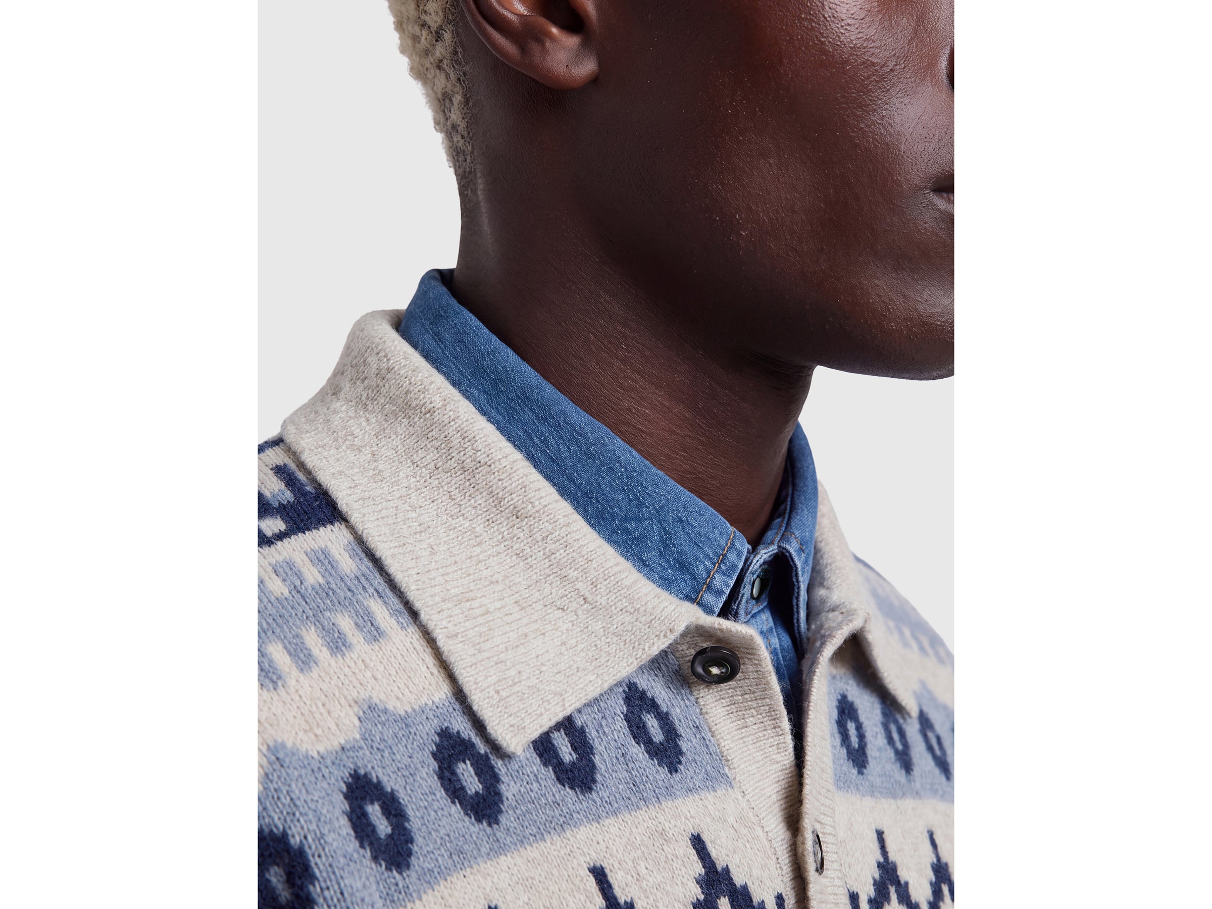 United Colors of Benetton polo jacquard misto lana