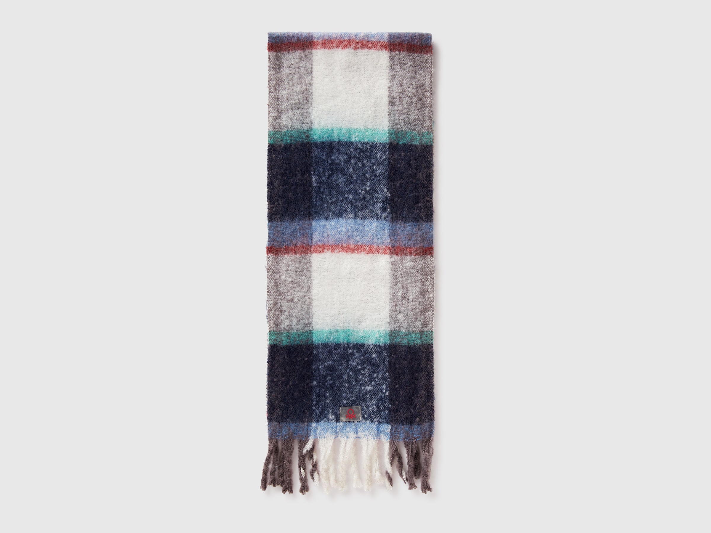 United Colors of Benetton Sciarpa Tartan con Frange