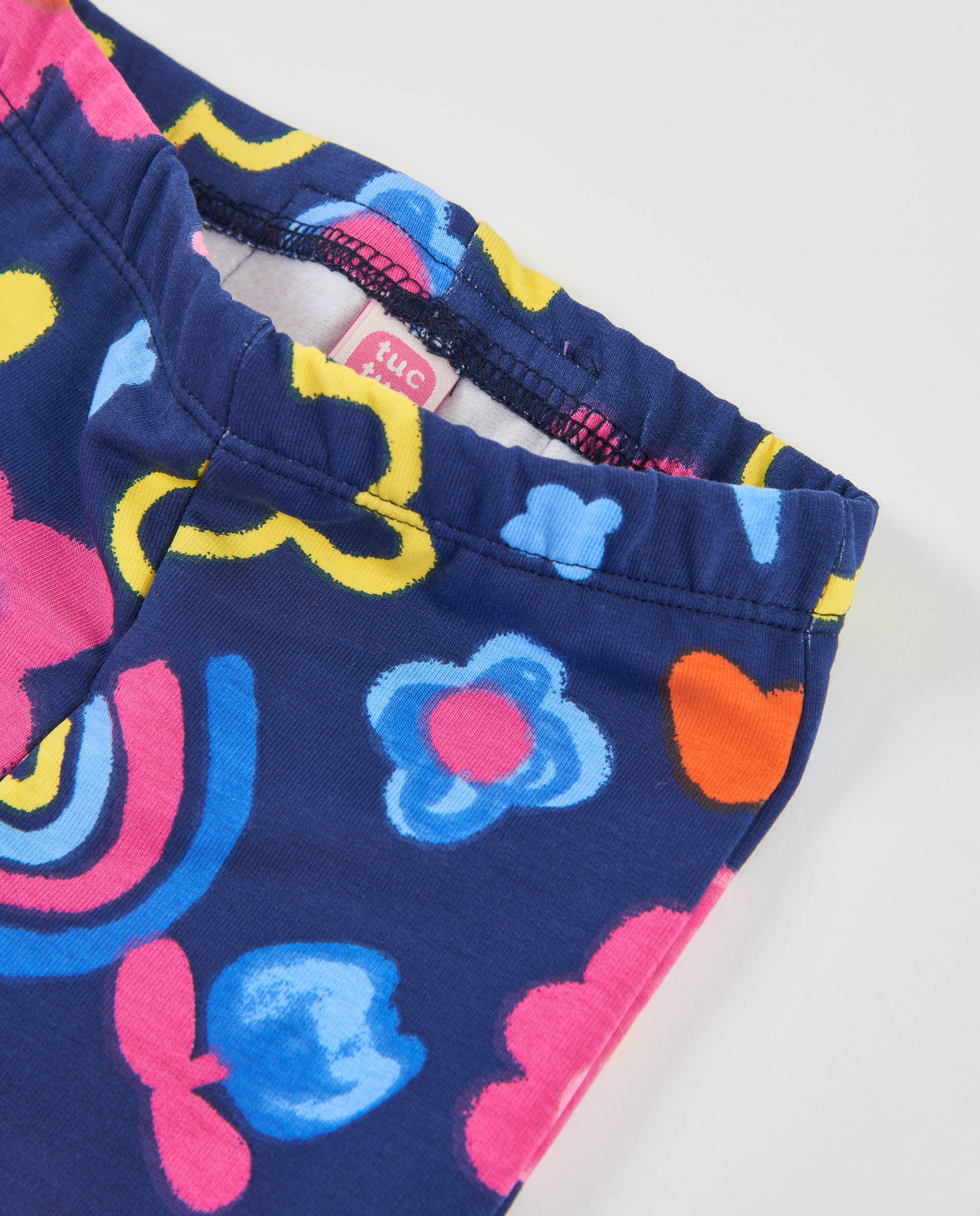 TucTuc Leggings leggings bambina blu stampa floreale felpa