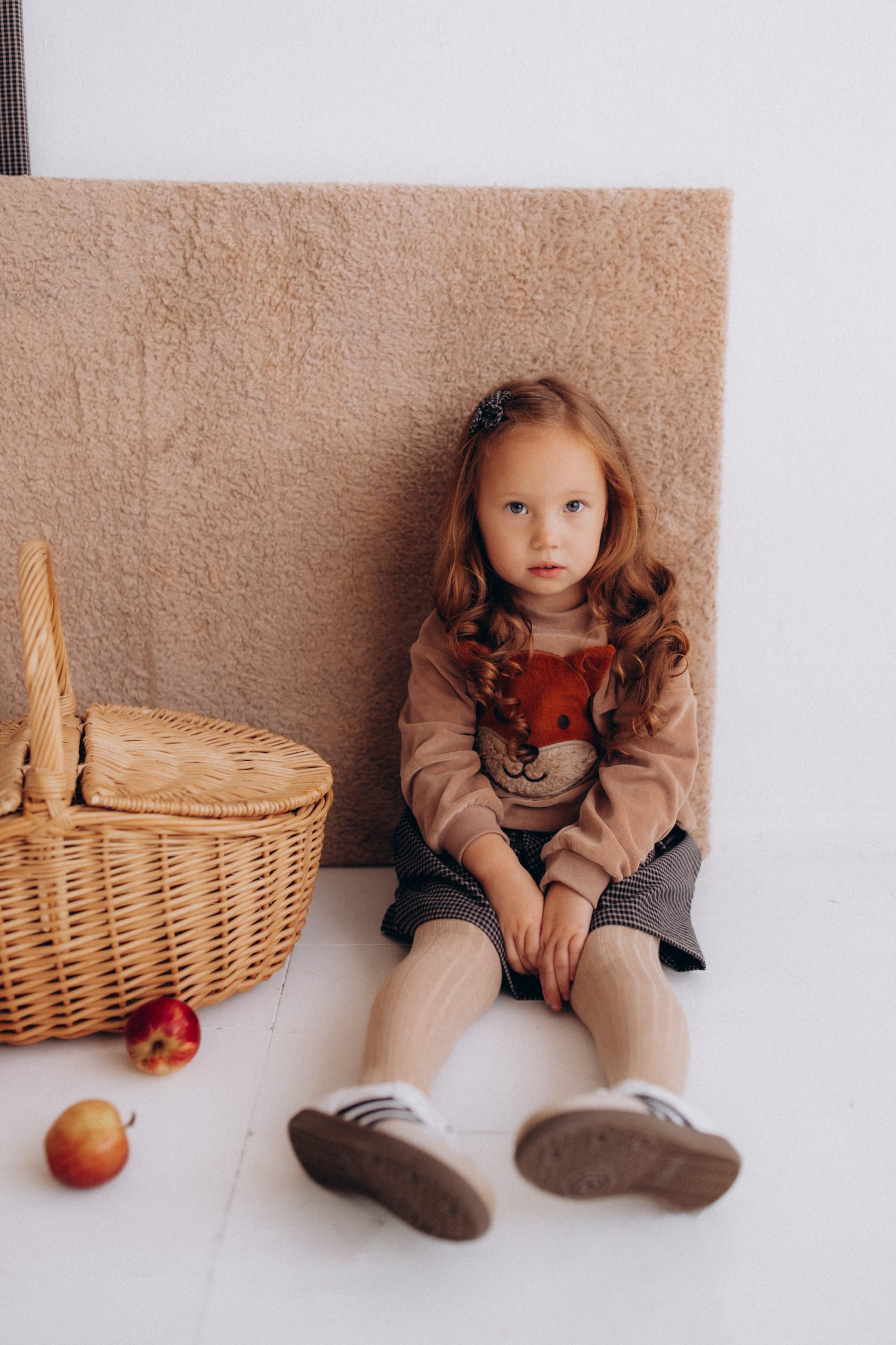 Woolly Organic Skirt AW26 gonna quadri neri cotone organico