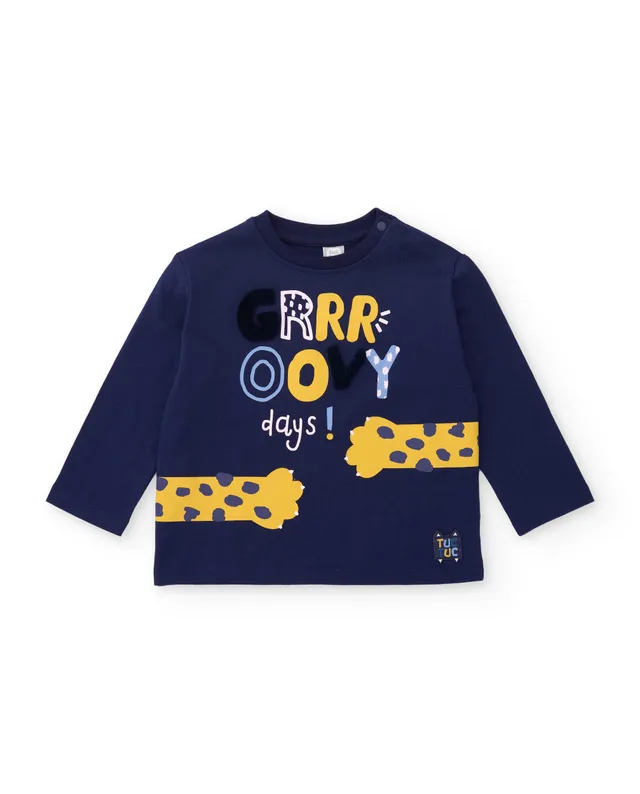 TucTuc Magliette maglia bambino navy stampa cotone