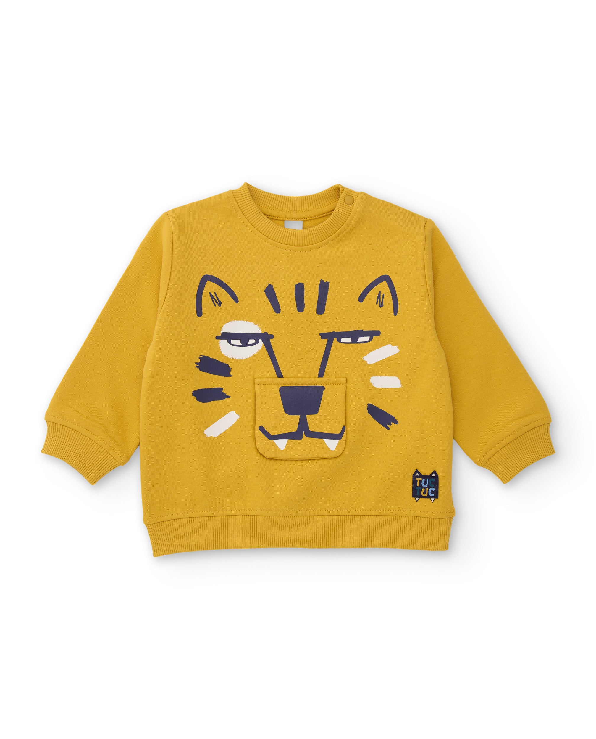TucTuc Felpe felpa bambino gialla cotone tigre