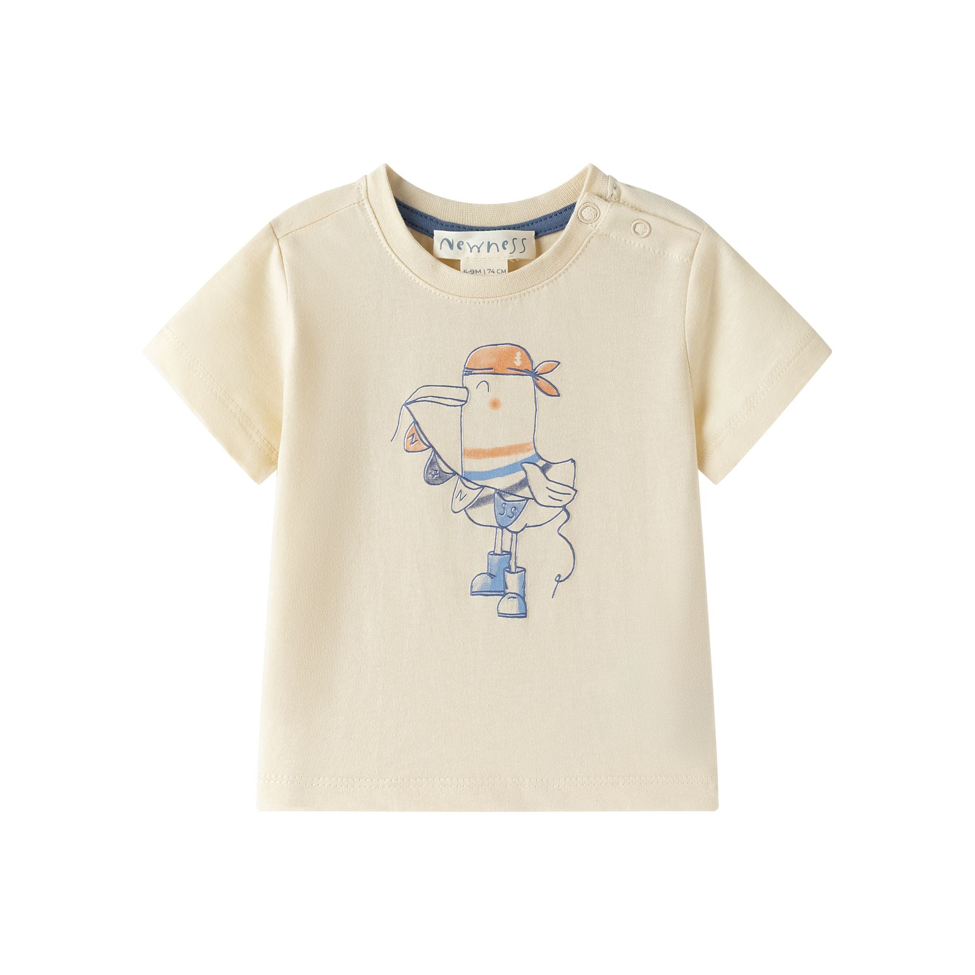 Kokarcia Bandierine maglietta neonato crema 6-9 mesi