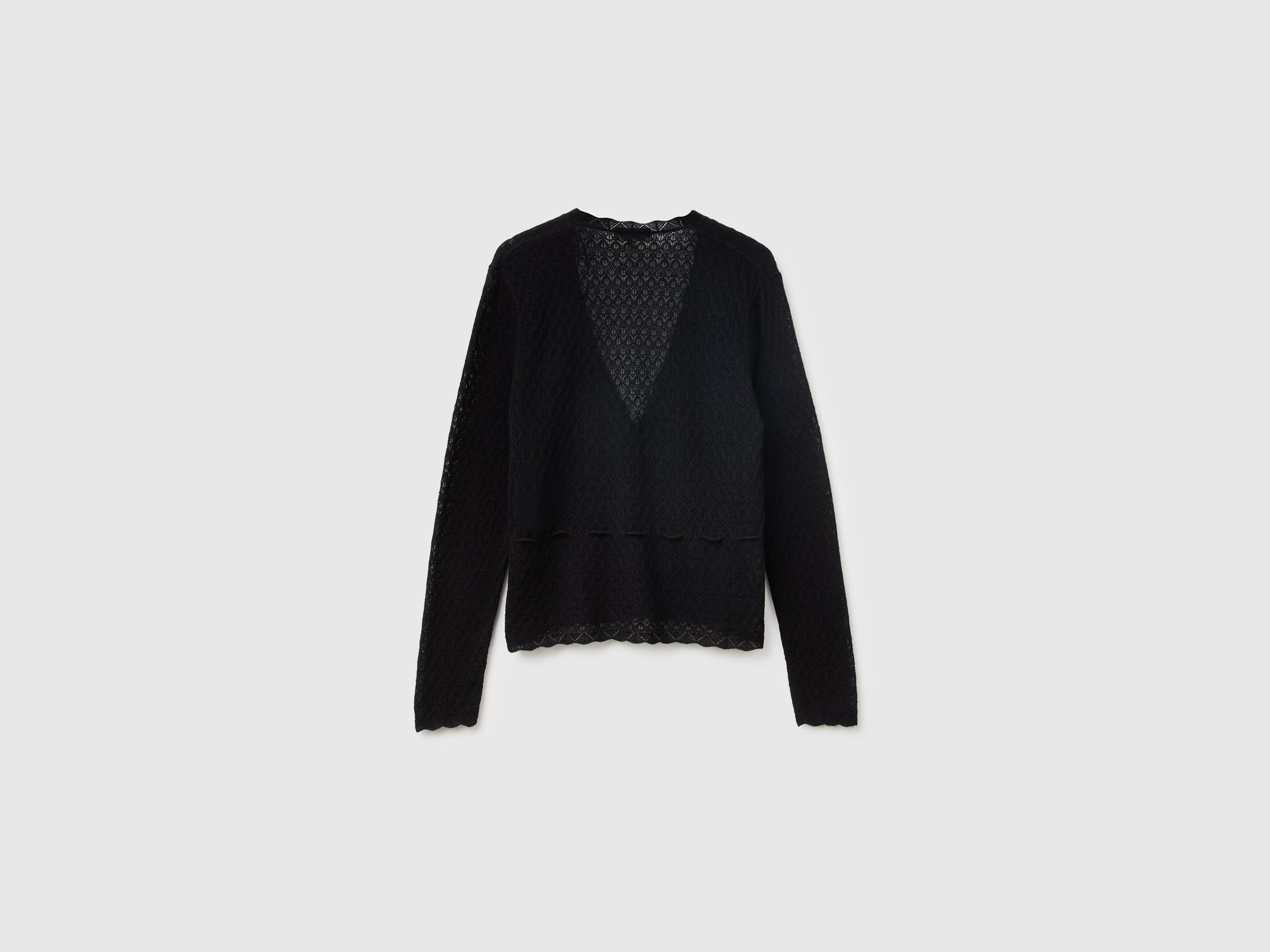 United Colors of Benetton Cardigan Traforato Lana Ultraleggera Donna
