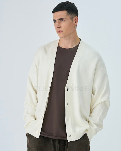 Sottosopra anw86022 cardigan scollo a V uomo Blu taglia M