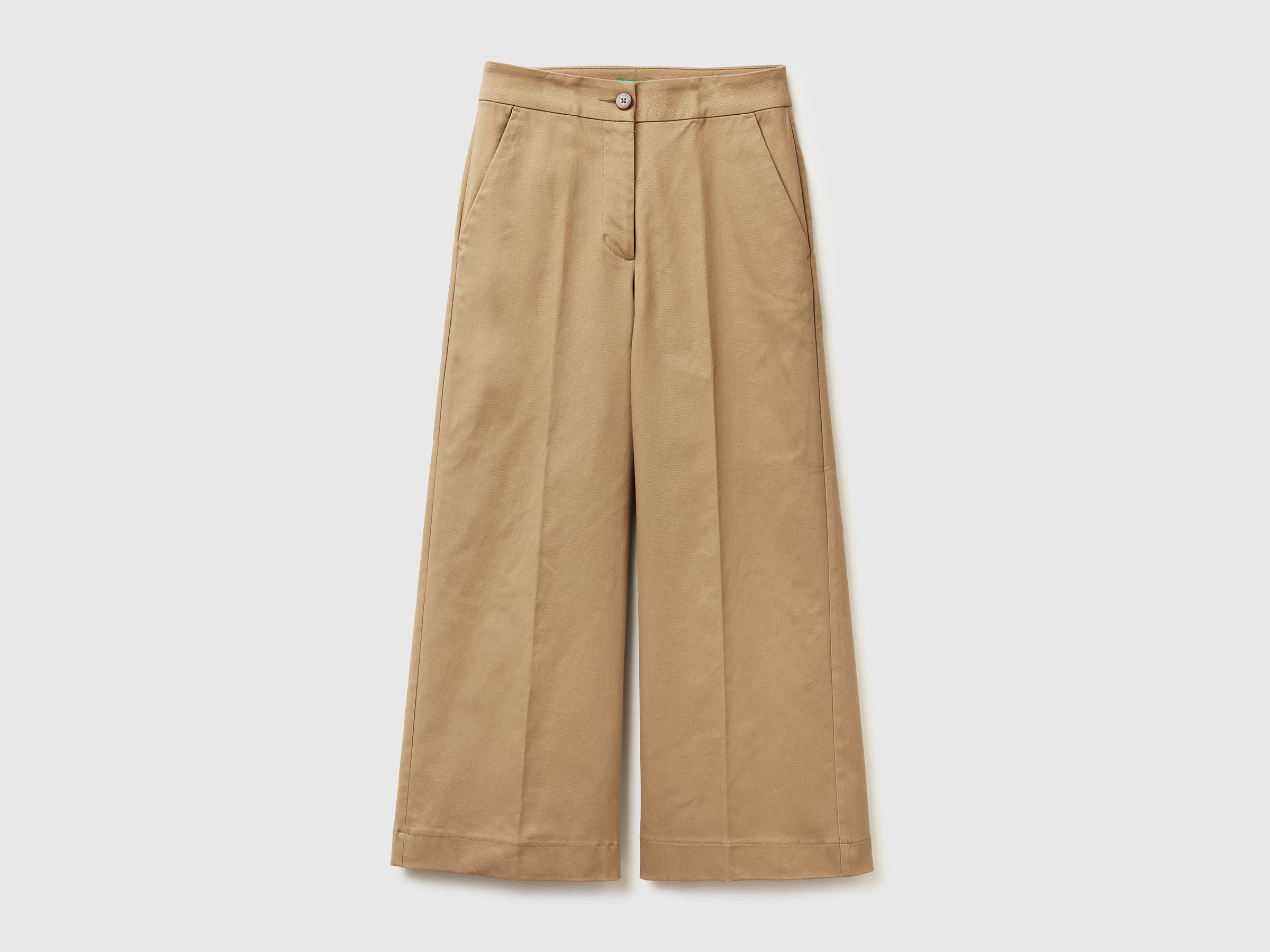 United Colors of Benetton Pantaloni palazzo cotone vita alta 40