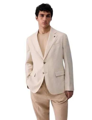Liu Jo Giacca Elegante 100% Lino Monopetto 2 Bottoni