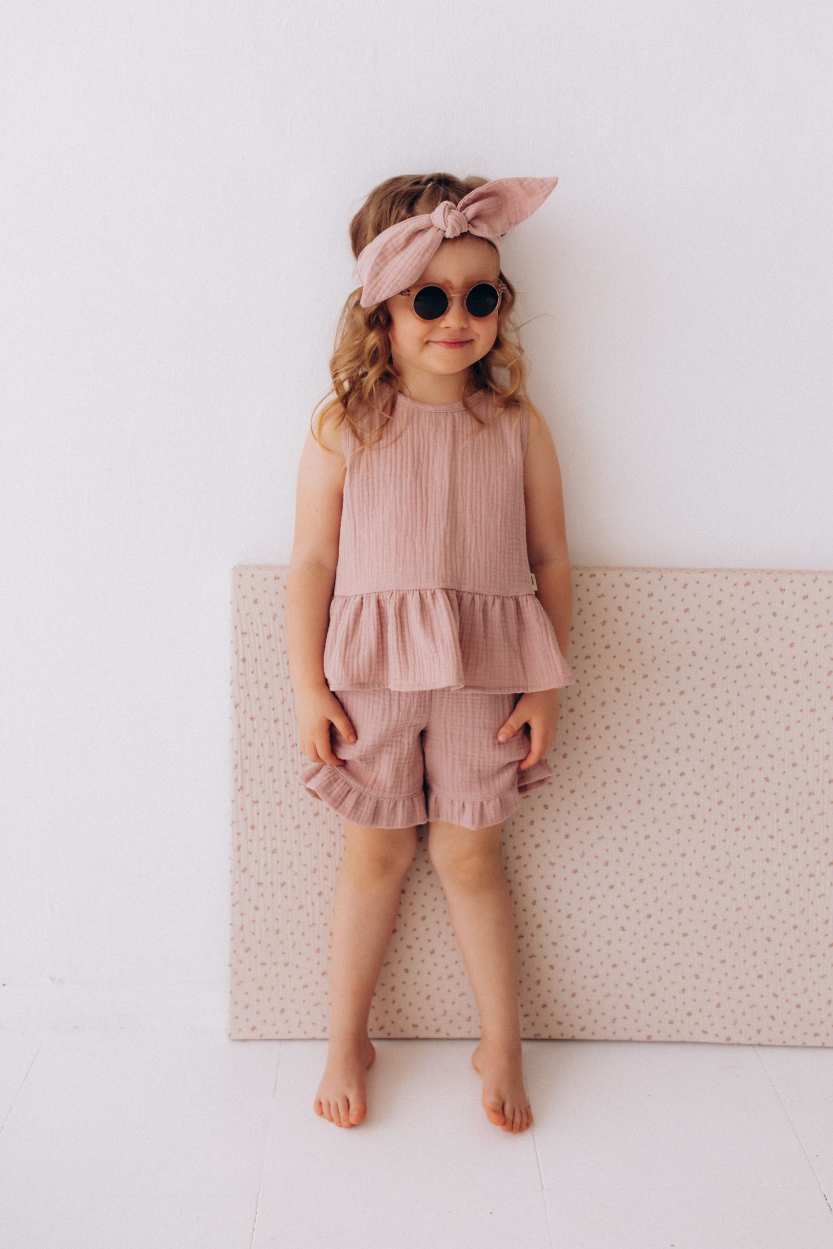 Woolly Organic Muslin Girls Shorts GOTS SS26 pantaloncini cotone