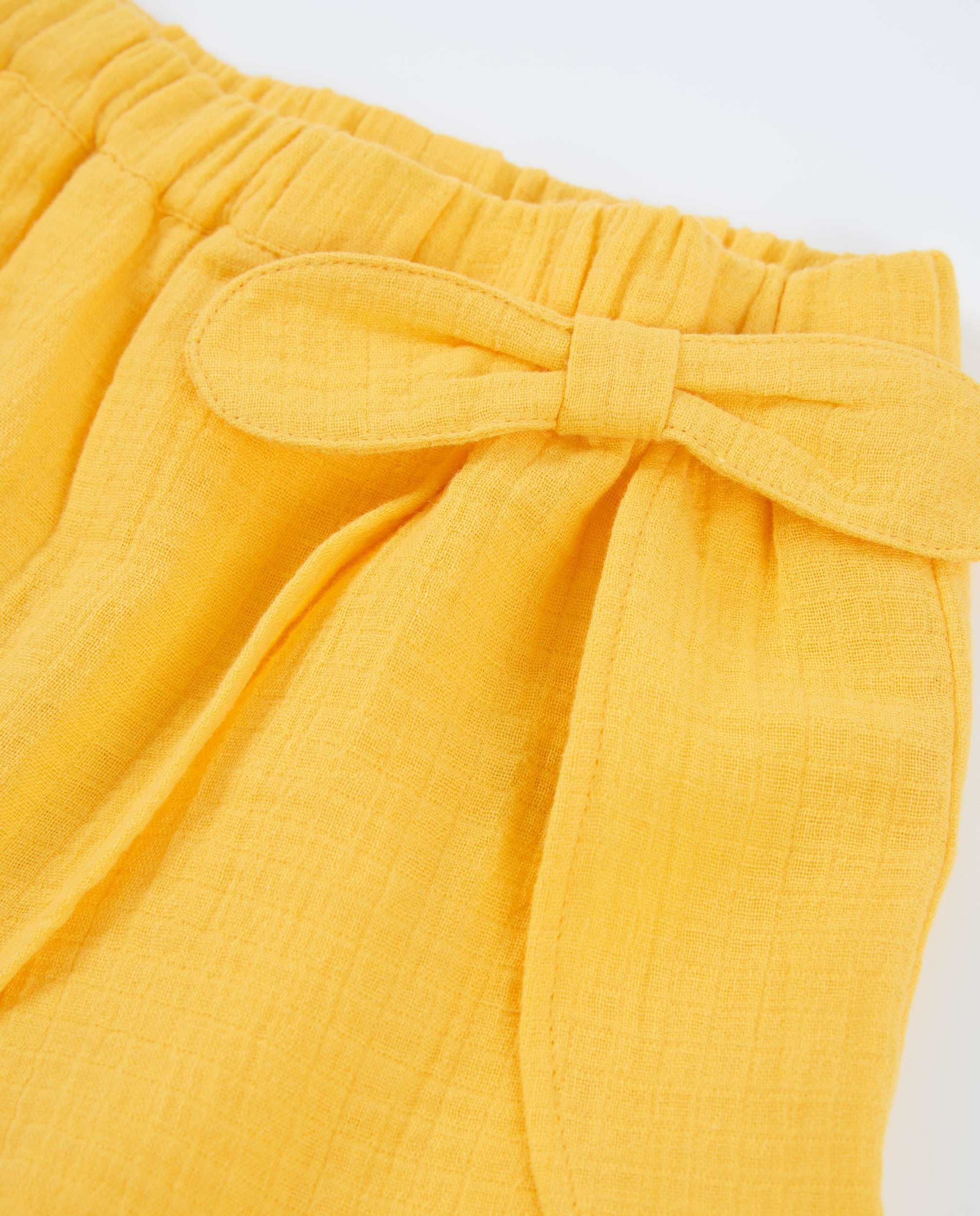 TucTuc Gonne gonna-pantalone bambina gialla incrociata fiocco