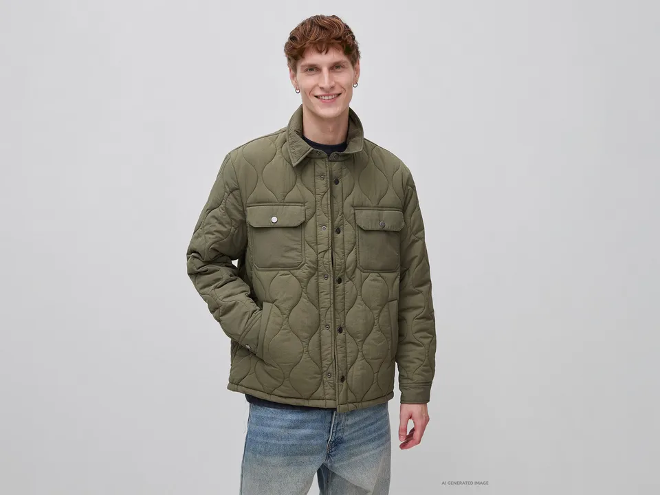 Benetton Giacca Trapuntata Nylon Imbottita Riciclata
