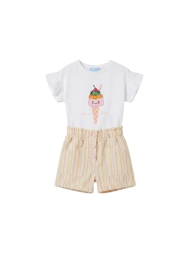 Kocarcia Kokarcia completo bambina t-shirt gelato cotone 2-3 anni