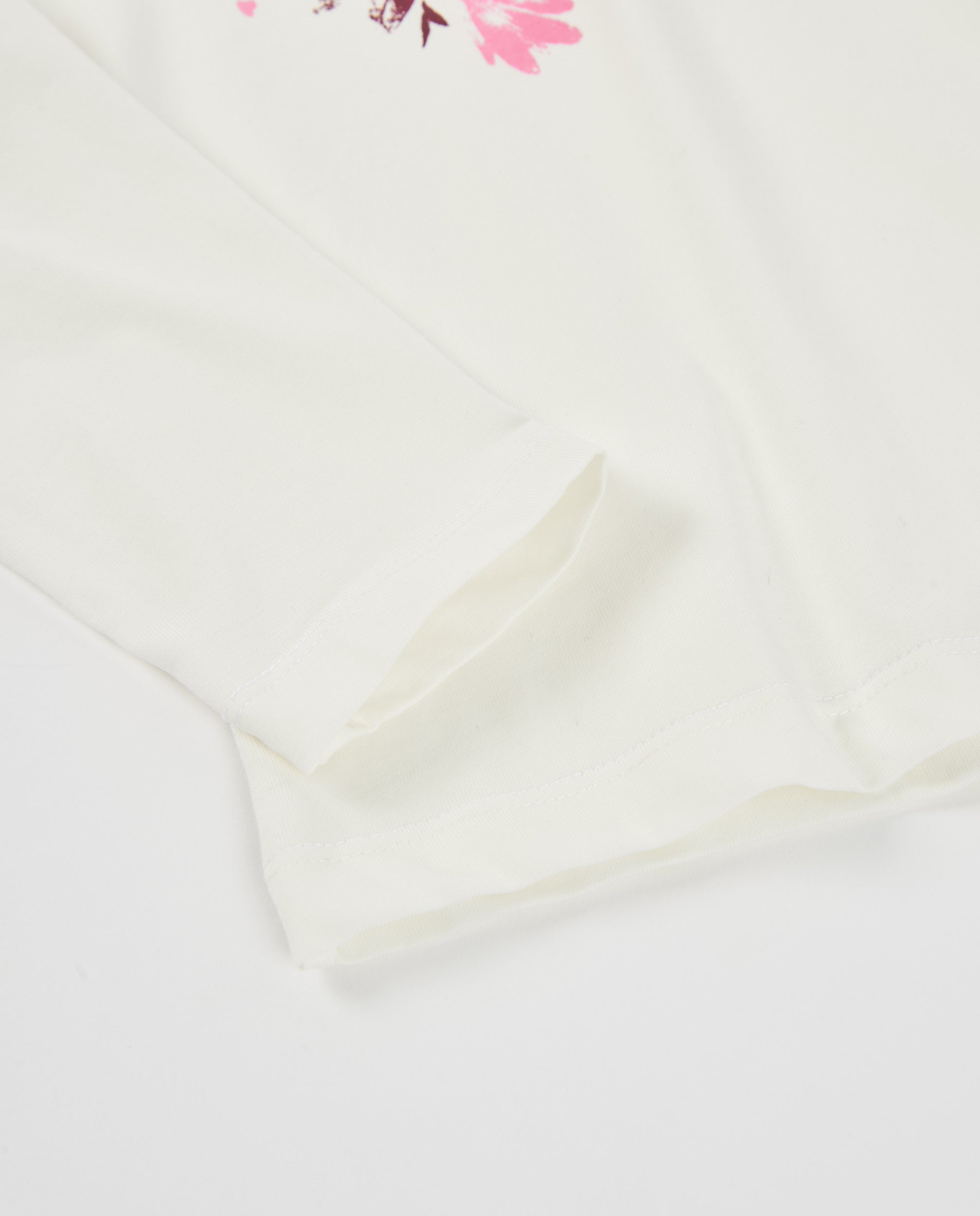 TucTuc Magliette T-Shirt Bambina Bianca Floreale Cotone