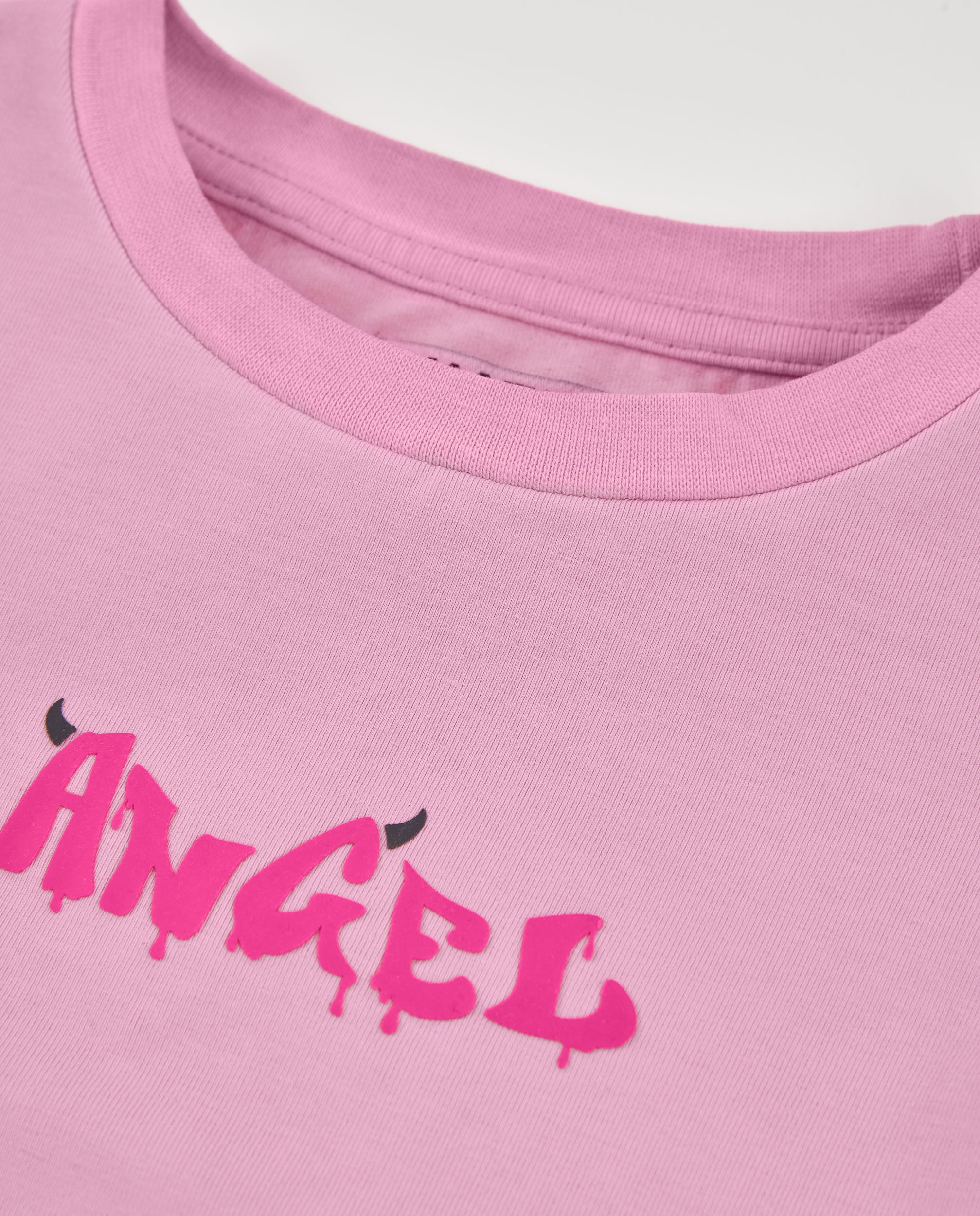 TucTuc Magliette T-shirt Bambina Rosa Arricciature Cotone