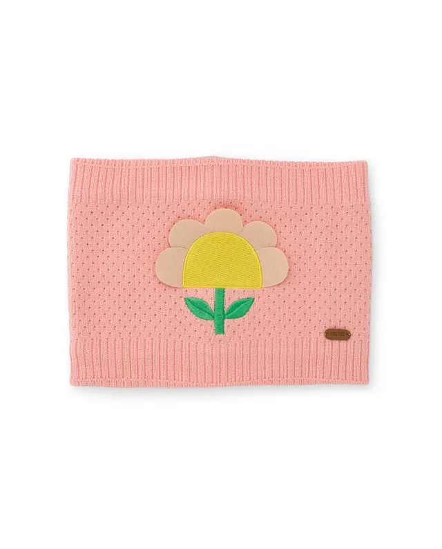 TucTuc Accessori Scaldacollo Bimba Rosa Chiaro Fiore