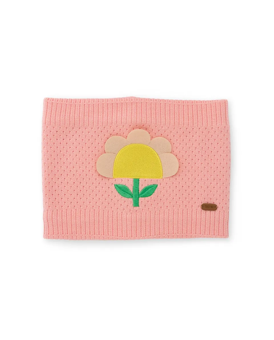 TucTuc Accessori Scaldacollo Bimba Rosa Chiaro Fiore