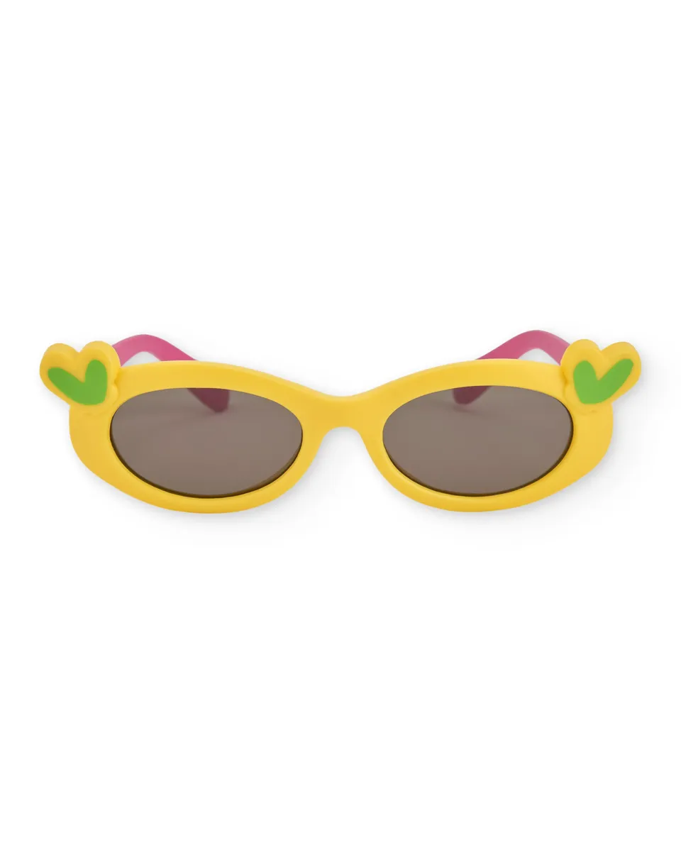 TucTuc Accessori Occhiali Sole Bambina Gialli Cuore
