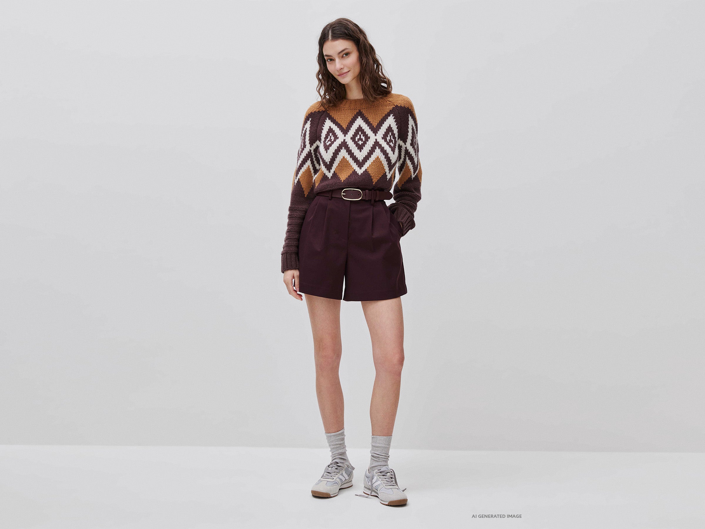 United Colors of Benetton Nordic maglione lana fantasia