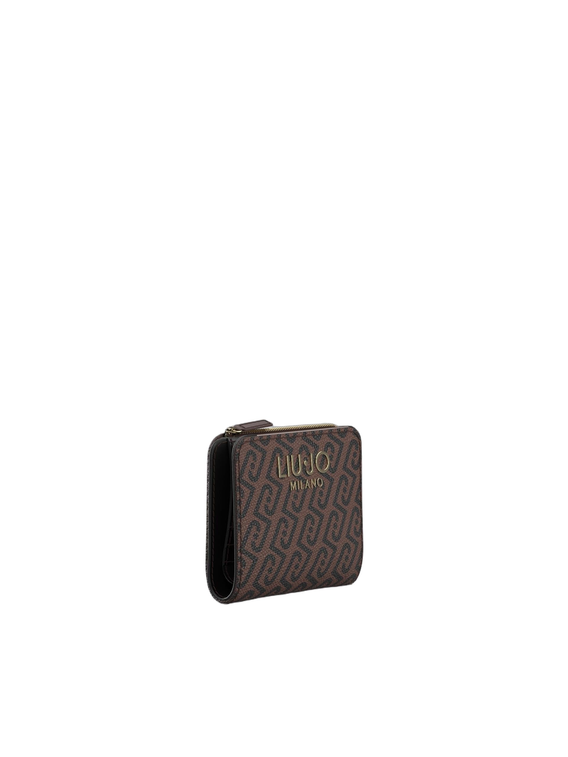 Liu Jo AF6193 E1137 portafoglio similpelle moro nero tinta unita