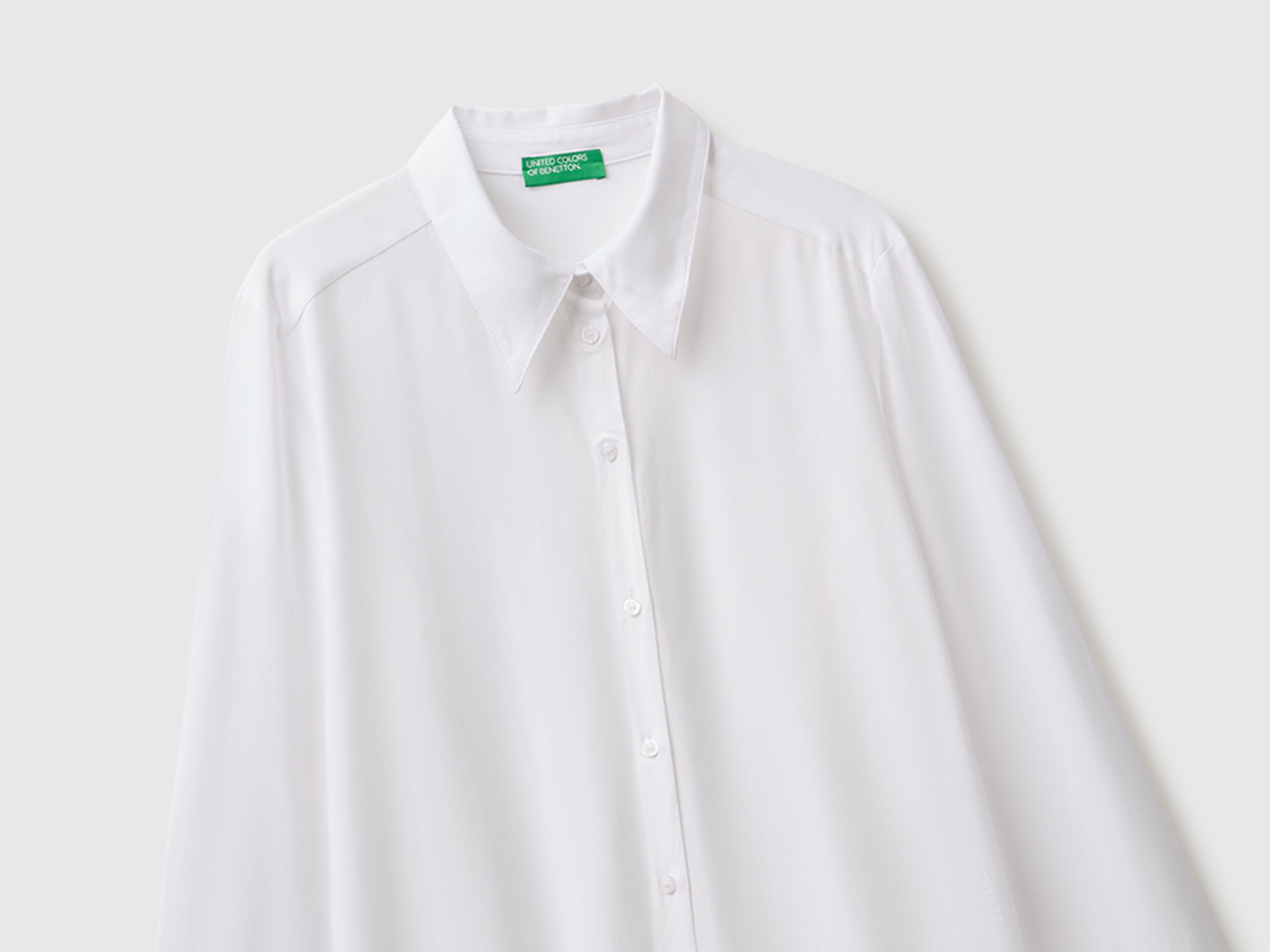 United Colors of Benetton Camicia Viscosa Oversize M Tinta Unita
