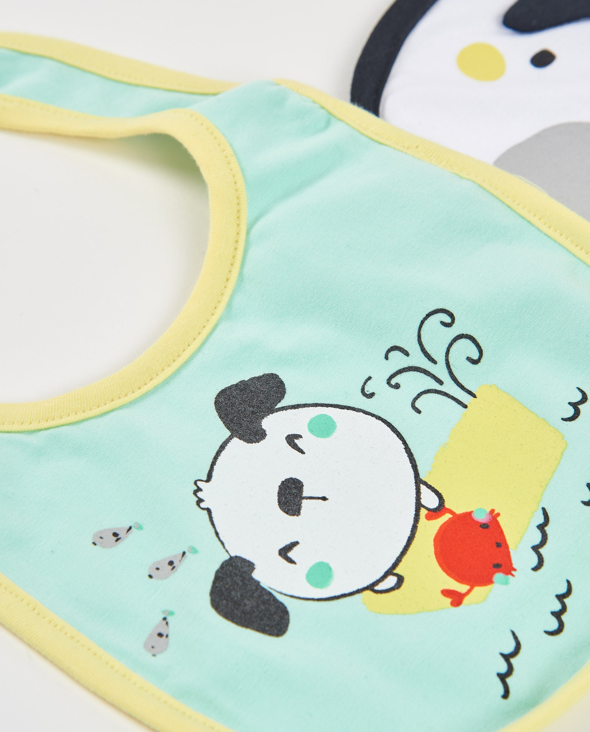TucTuc Accessori Set 2 Bavaglini Neonato Verde Chiusura Pressione