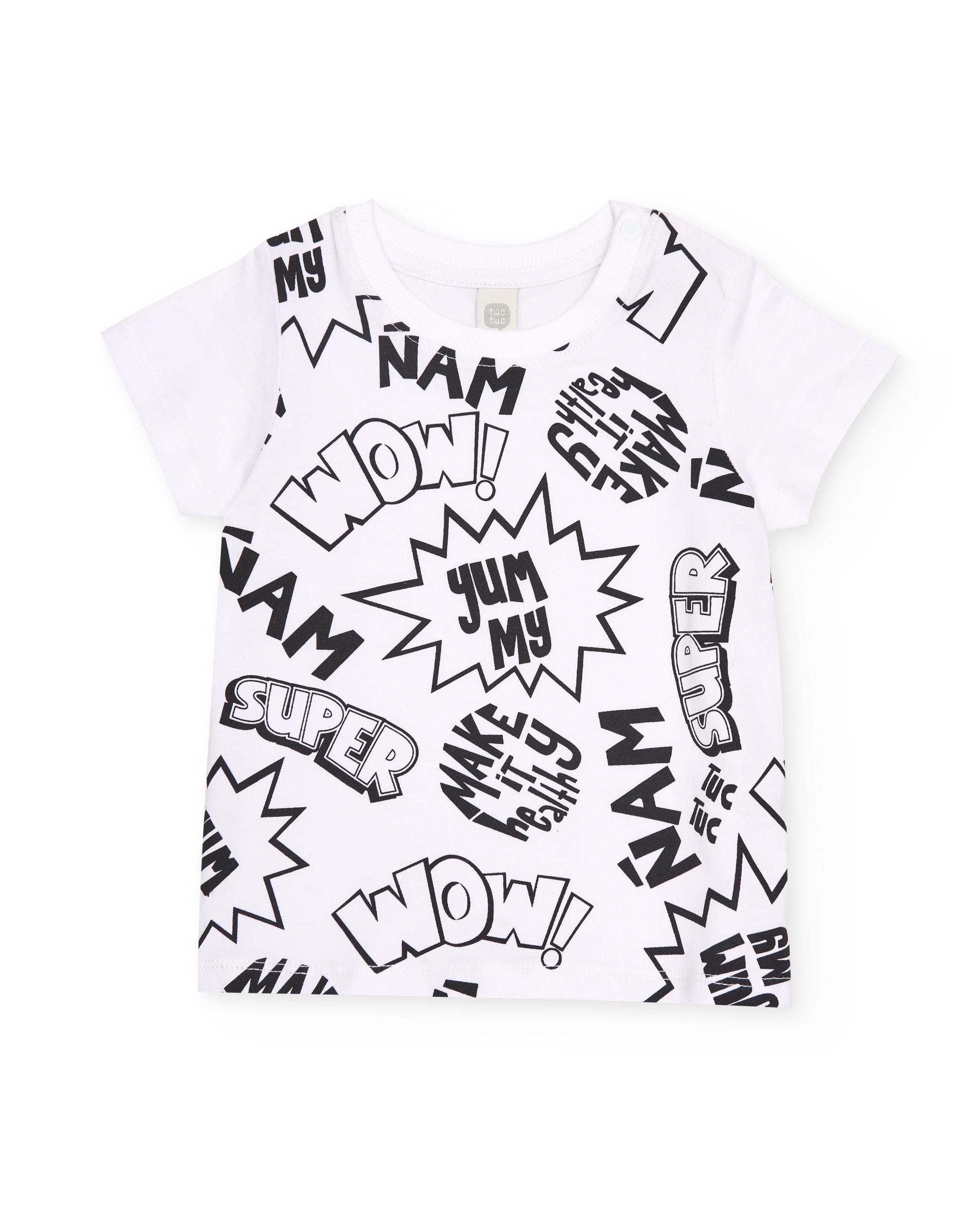 TucTuc Magliette Comic T-shirt Bimbo Bianco Jersey Fumetto
