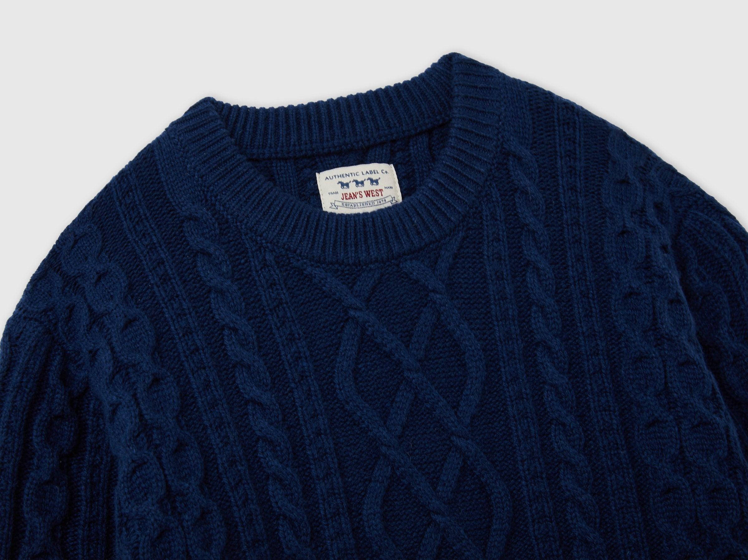 Benetton Wool blend cable knit sweater maglione lana taglia M