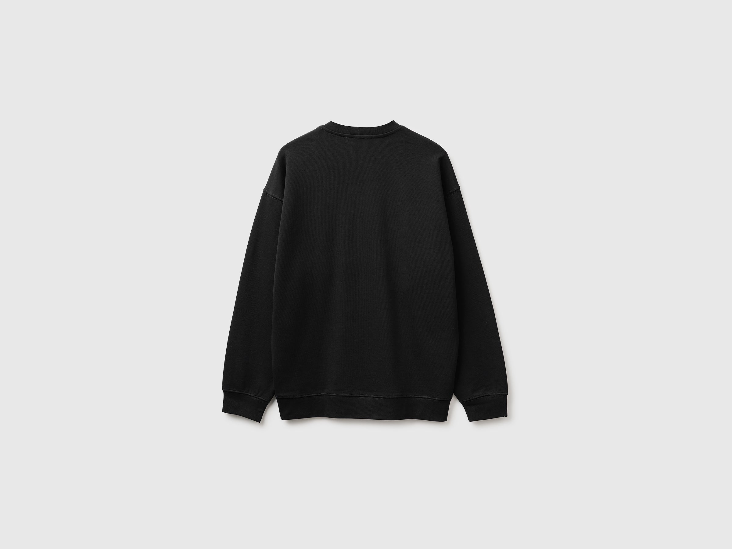 United Colors of Benetton felpa girocollo cotone bio logo
