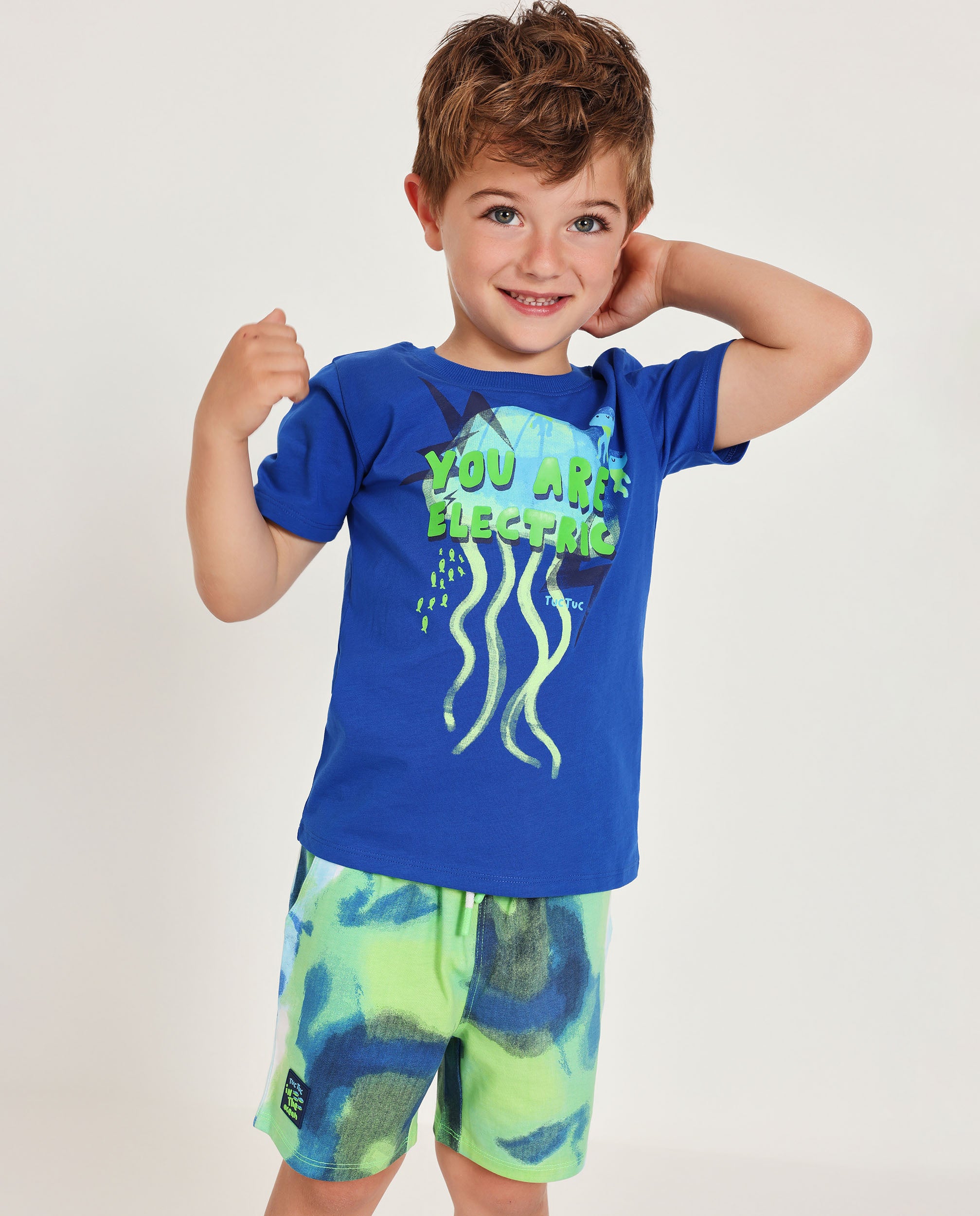 TucTuc Completi Completo Bambino maglia blu 2 pezzi