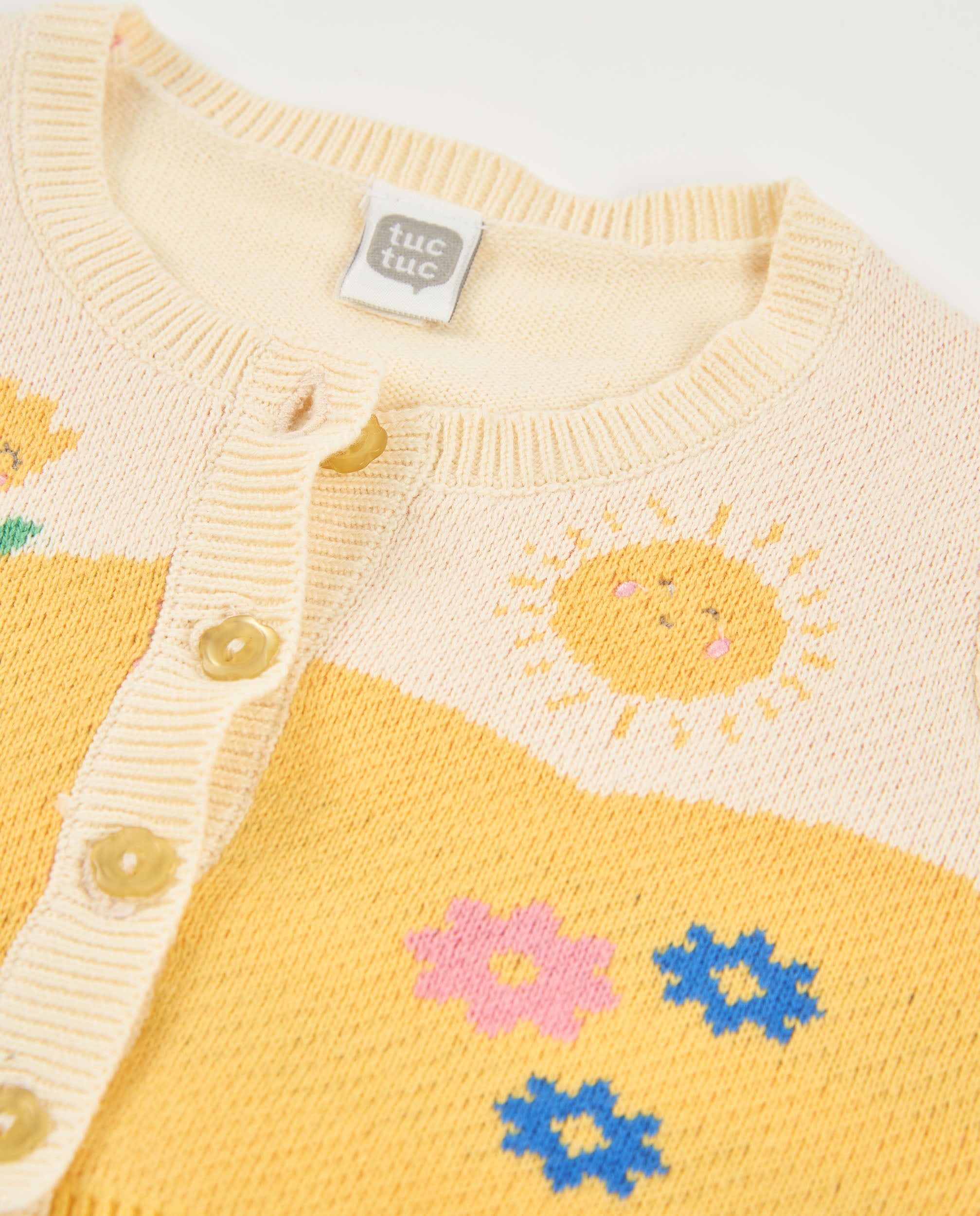 TucTuc Maglioni Cardigan neonata giallo 6-9 mesi