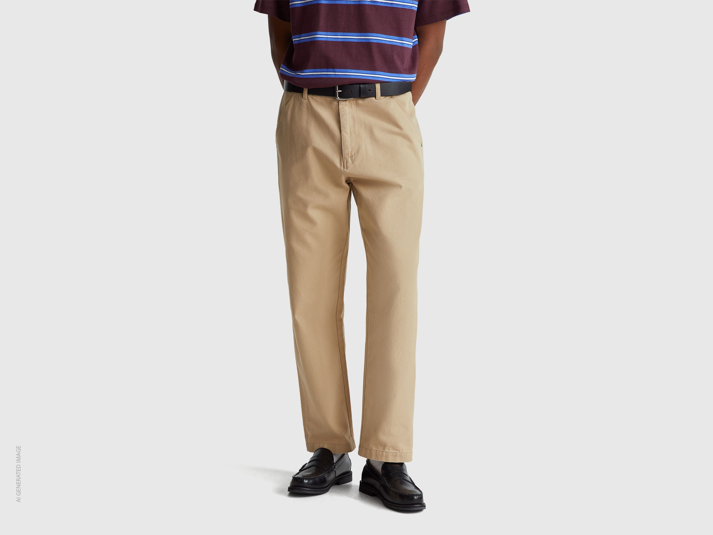 United Colors of Benetton pantaloni tela cotone 48