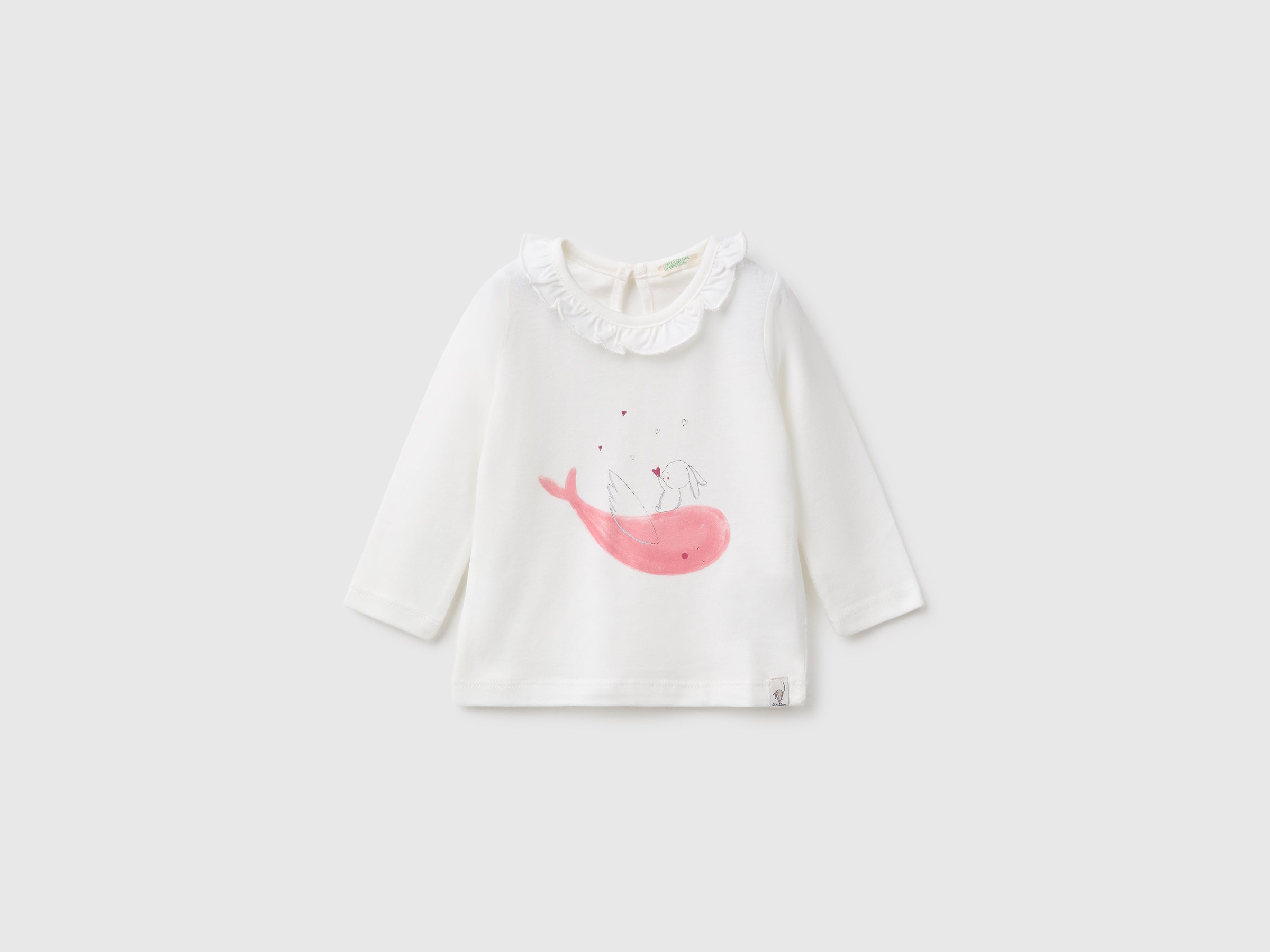 United Colors of Benetton Maglietta Neonata Cotone Volant Stampa