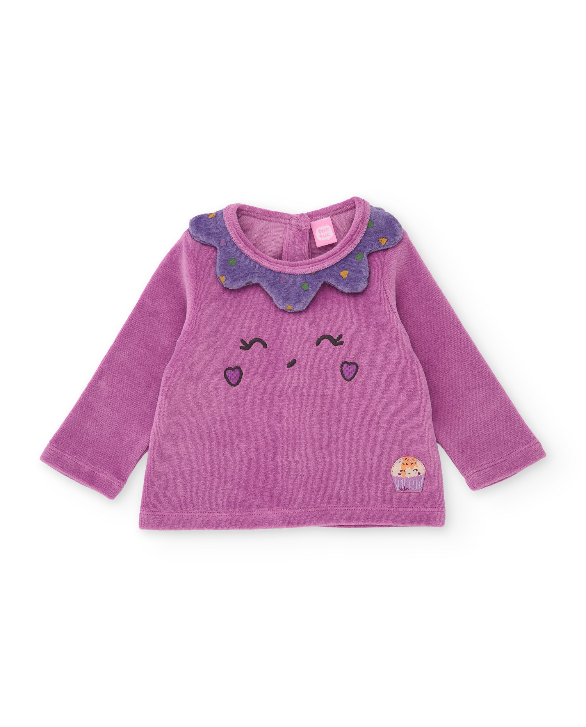 TucTuc Completi Completo Maglia Neonato Viola Ricamo