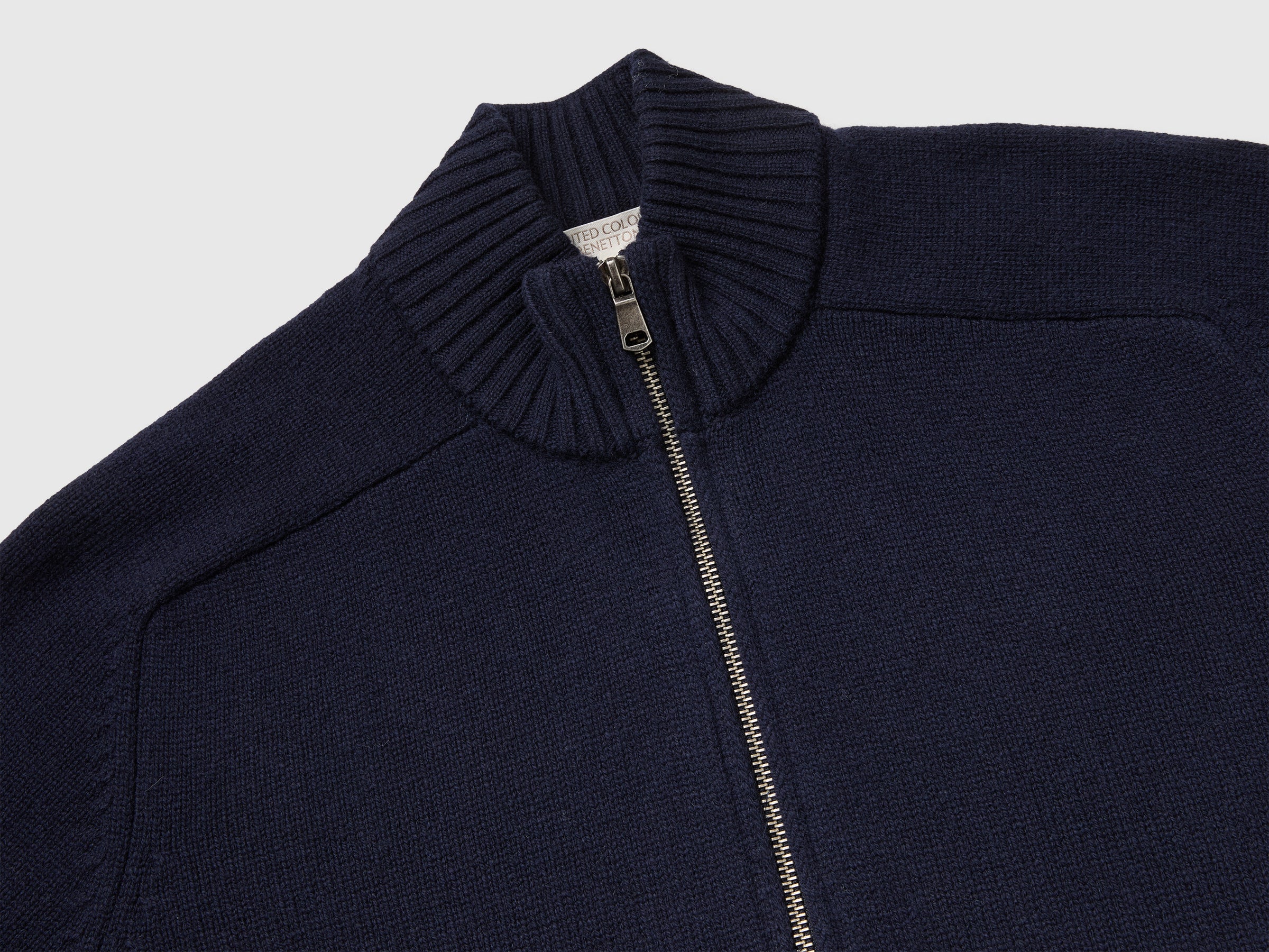 United Colors of Benetton Cardigan Zip Lana Merino Uomo L