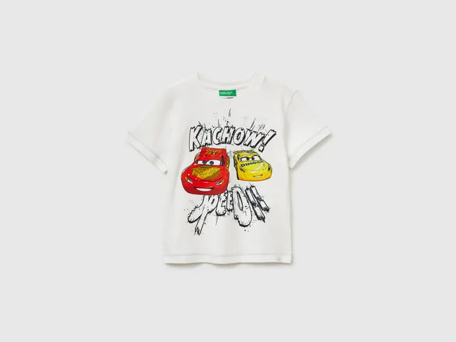 United Colors of Benetton Maglietta Bimbo Cars Cotone Bio 104