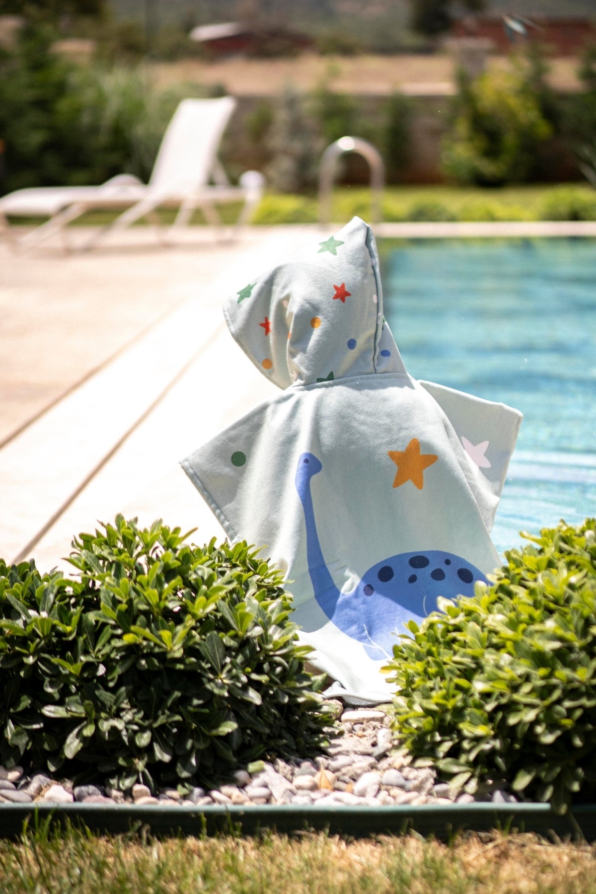 Miela Kids Poncho Mare Dinosauri Cotone 2-4 4-7 Anni