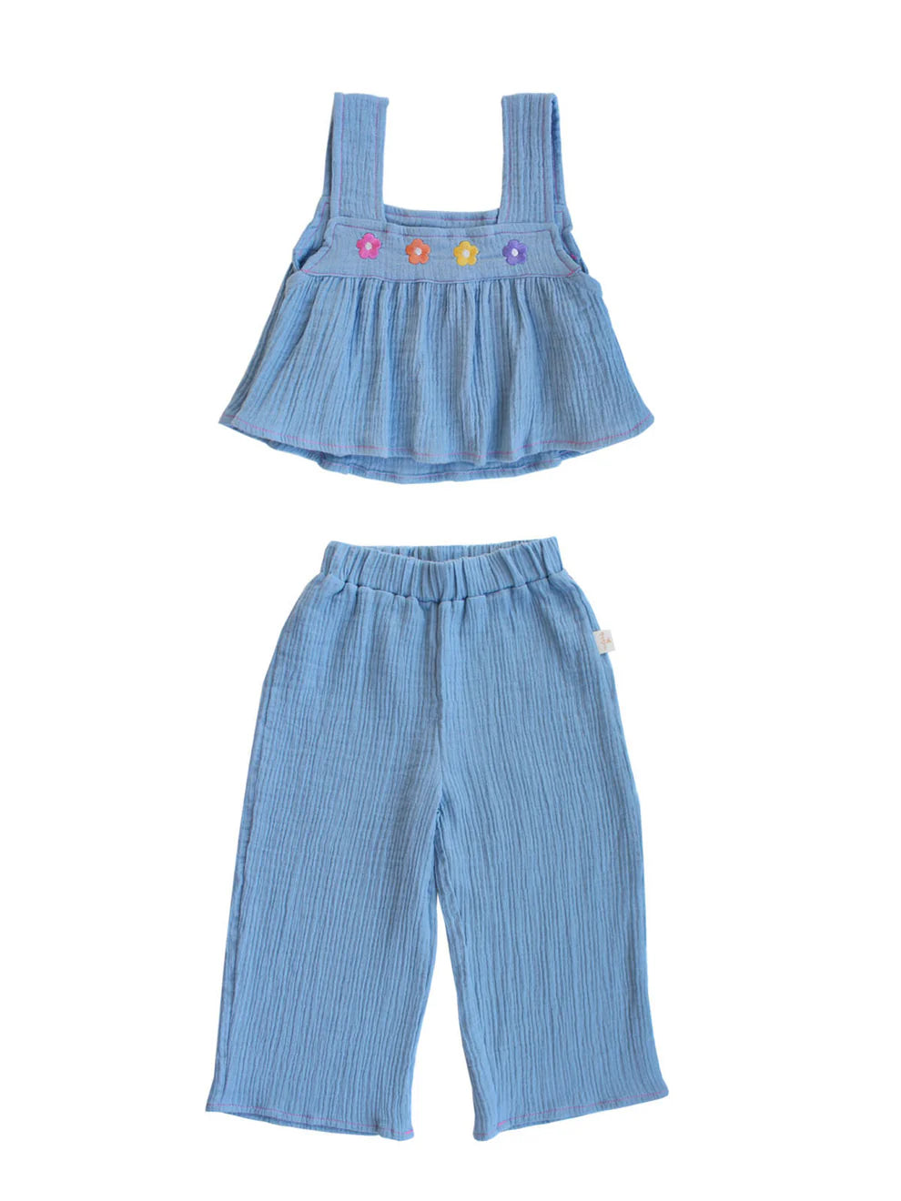 Kocarcia Miela Kids Blu completo mussola 2-3 anni cotone
