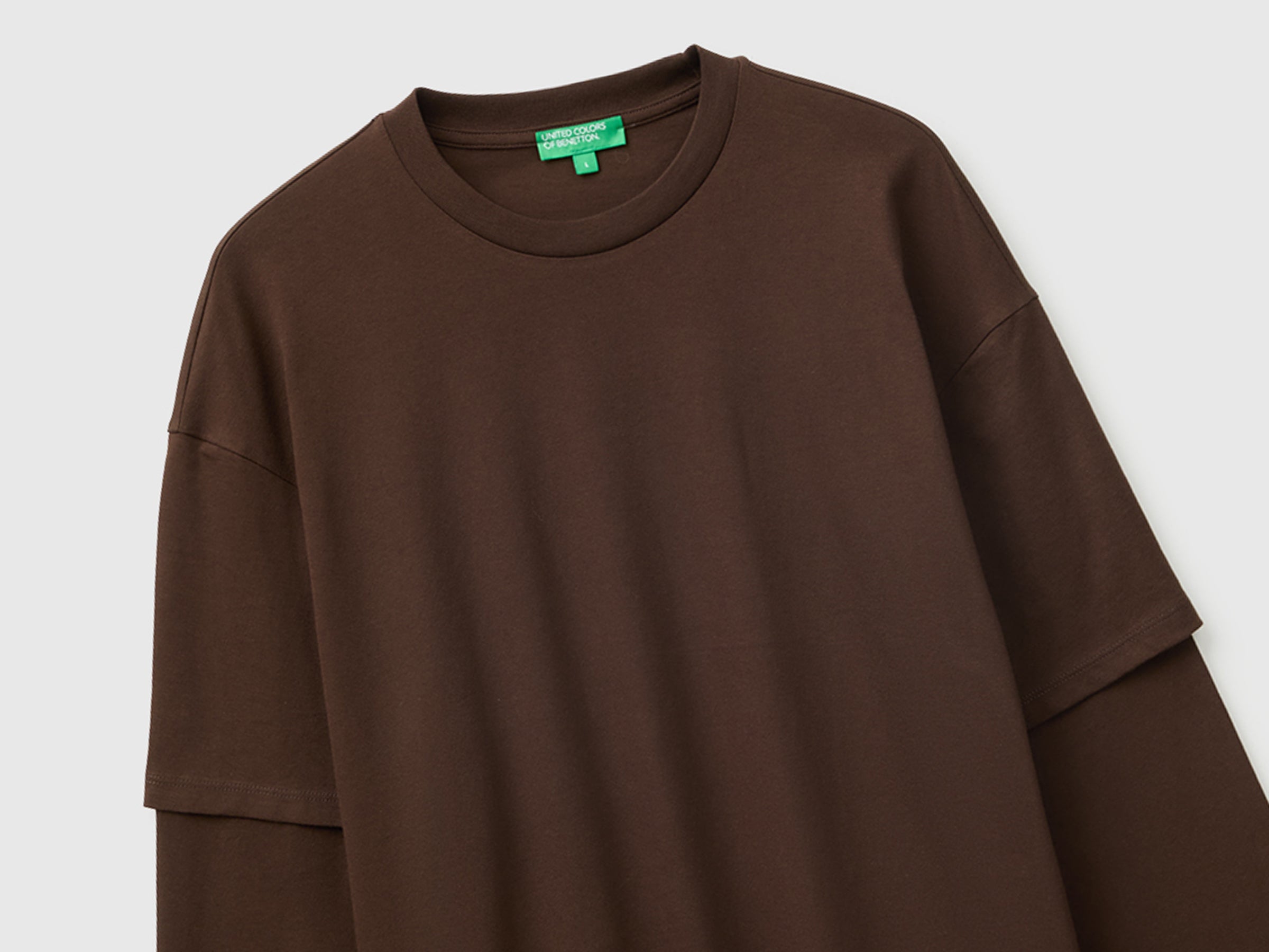 United Colors of Benetton Maglietta Doppia Manica Cotone L