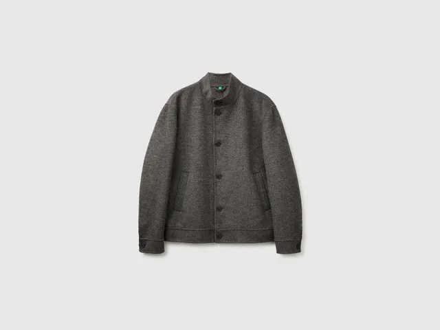 United Colors of Benetton Jackets giacca bomber misto lana collo alto